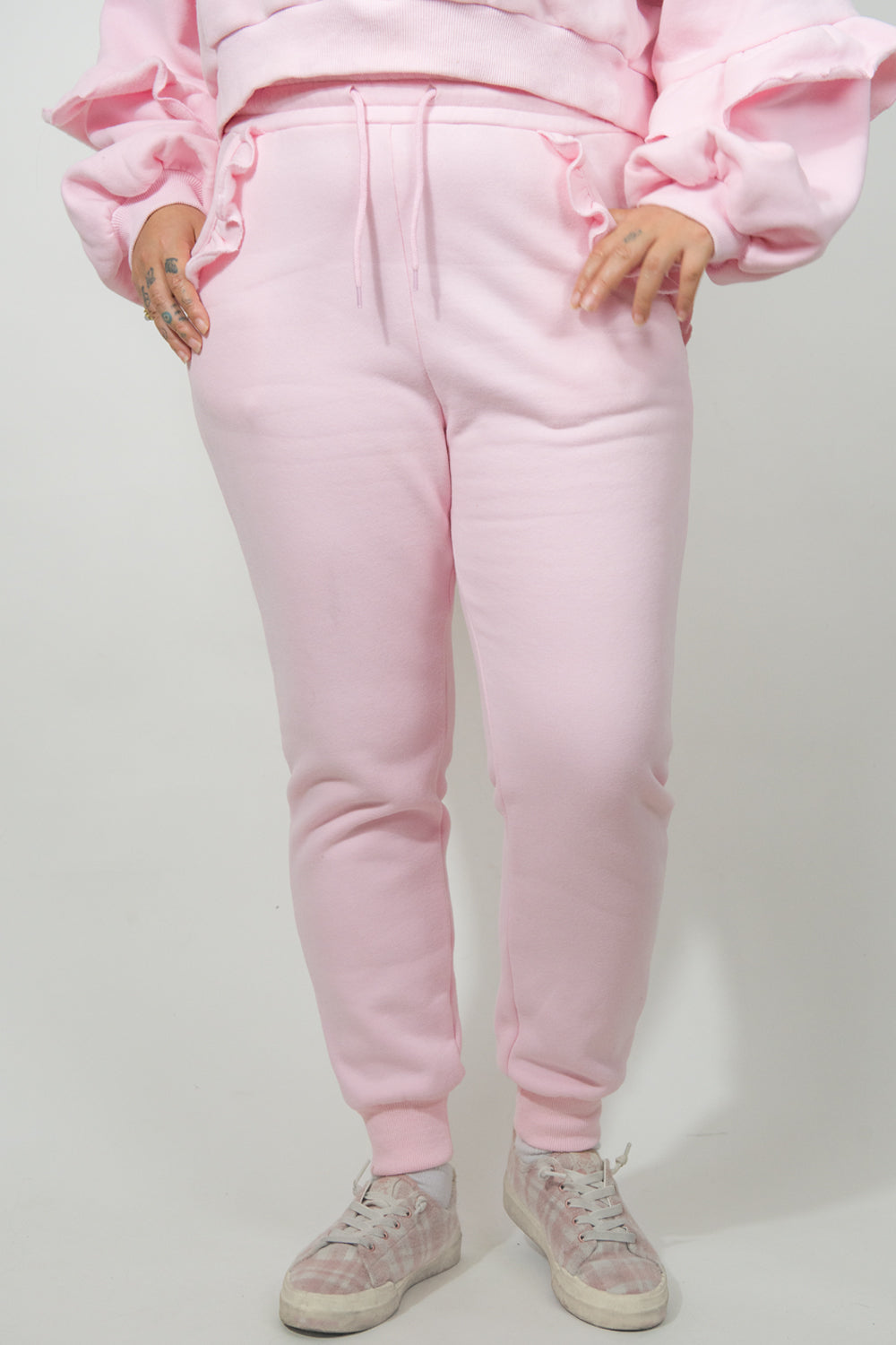 Pink Heart Pocket Joggers by Miss Candyholic