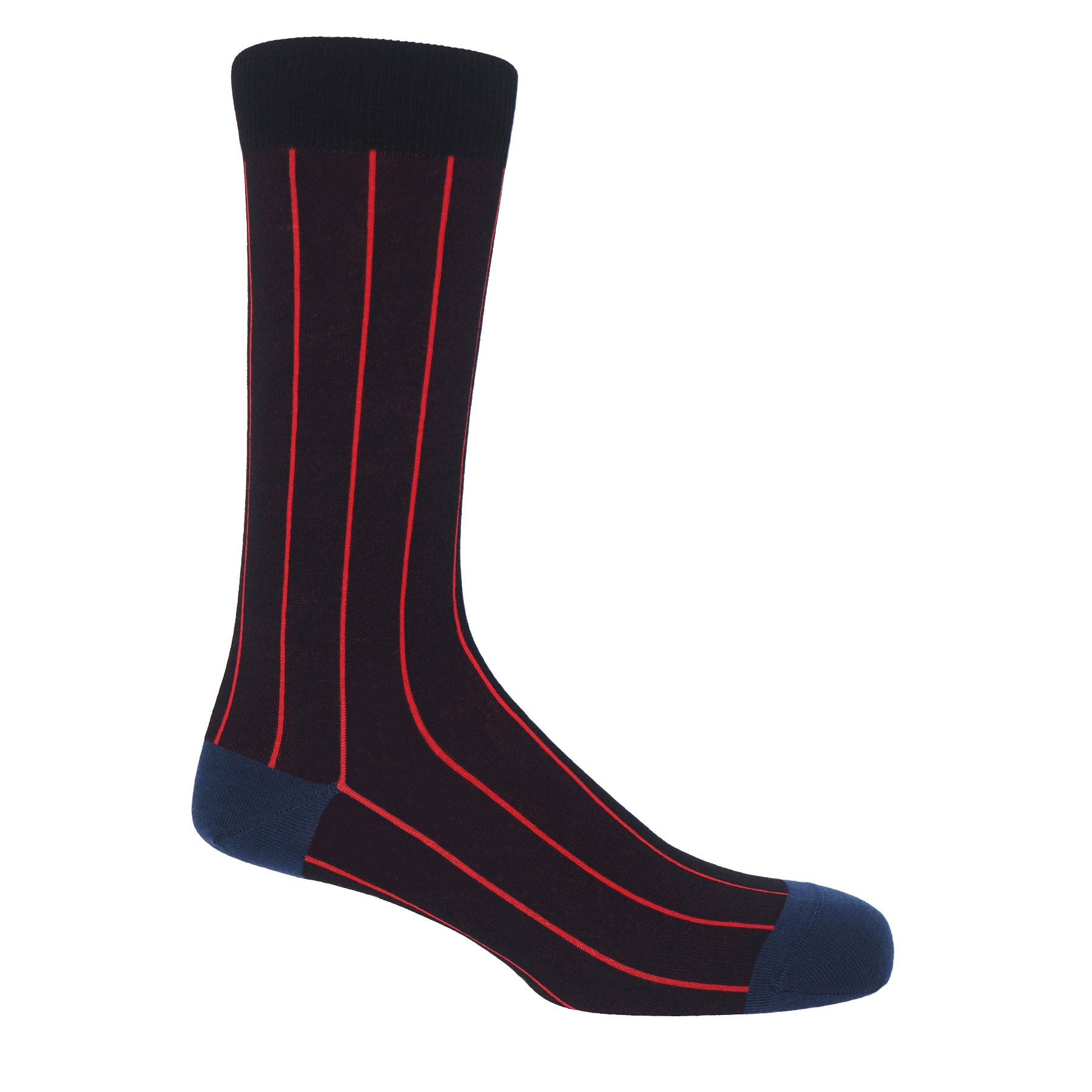 Pin Stripe Men's Socks - Black by Peper Harow