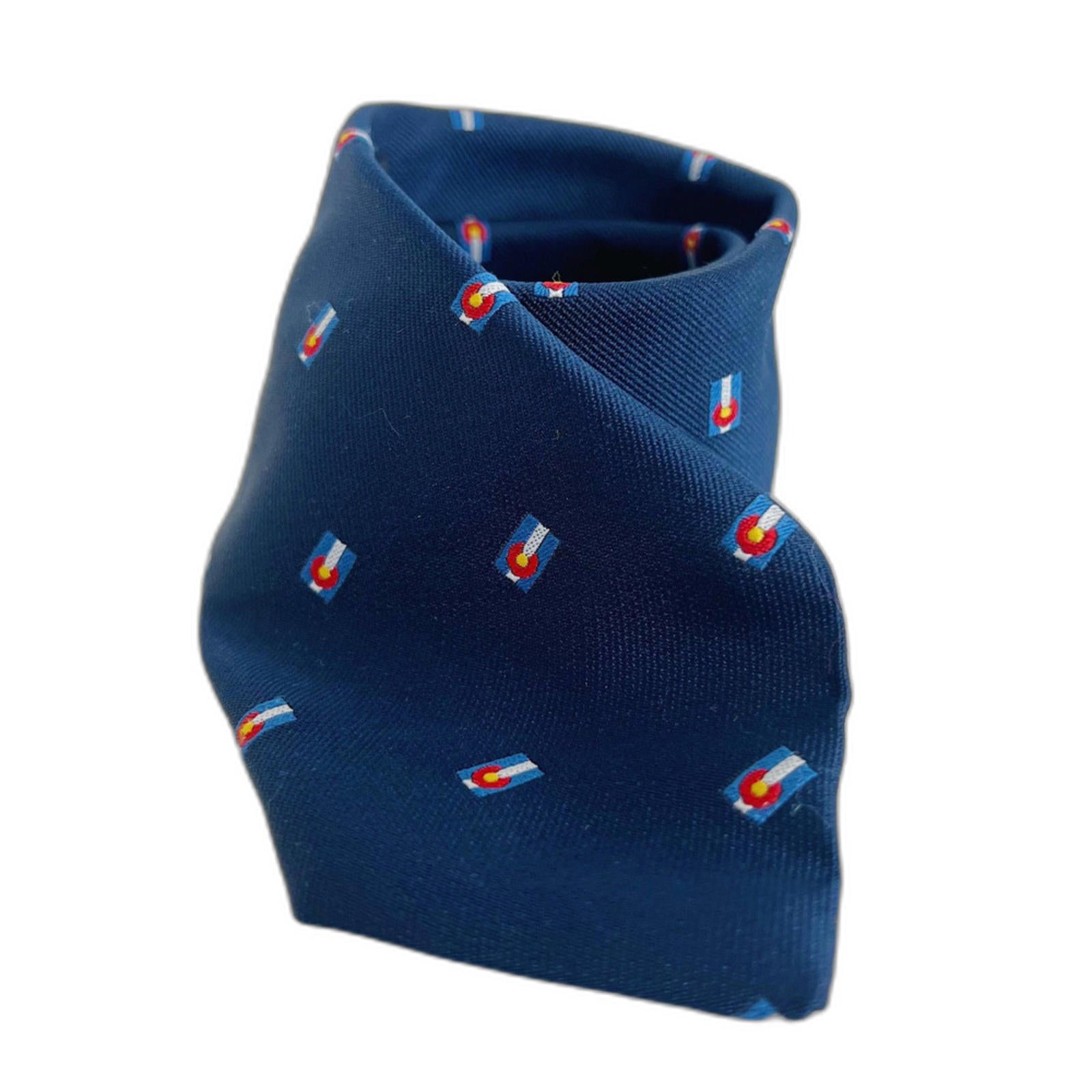 Sir Christopher Hatton Navy Blue Colorado Flag Tie by Hot Girl Secondhand