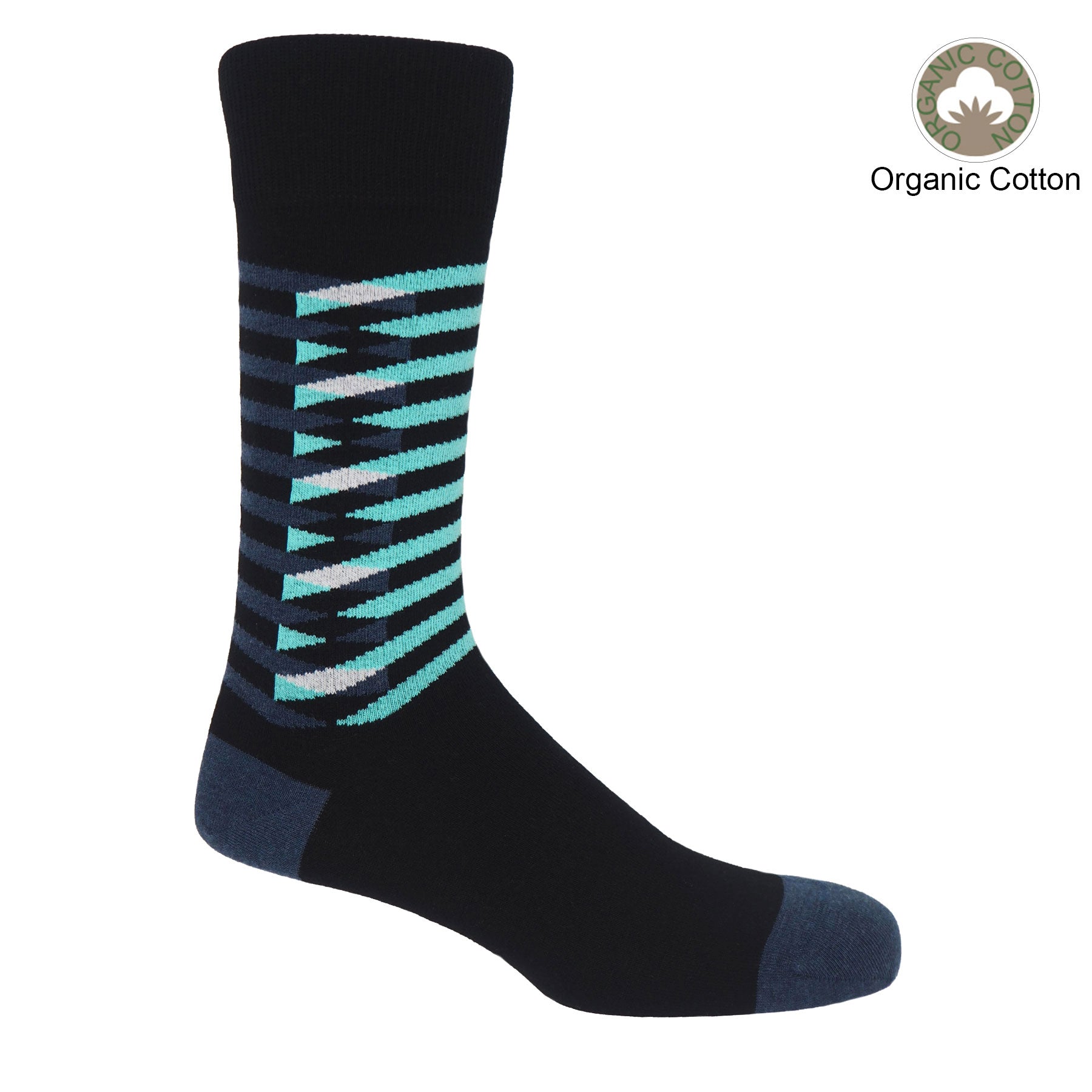 Symmetry Organic Men's Socks - Black by Peper Harow