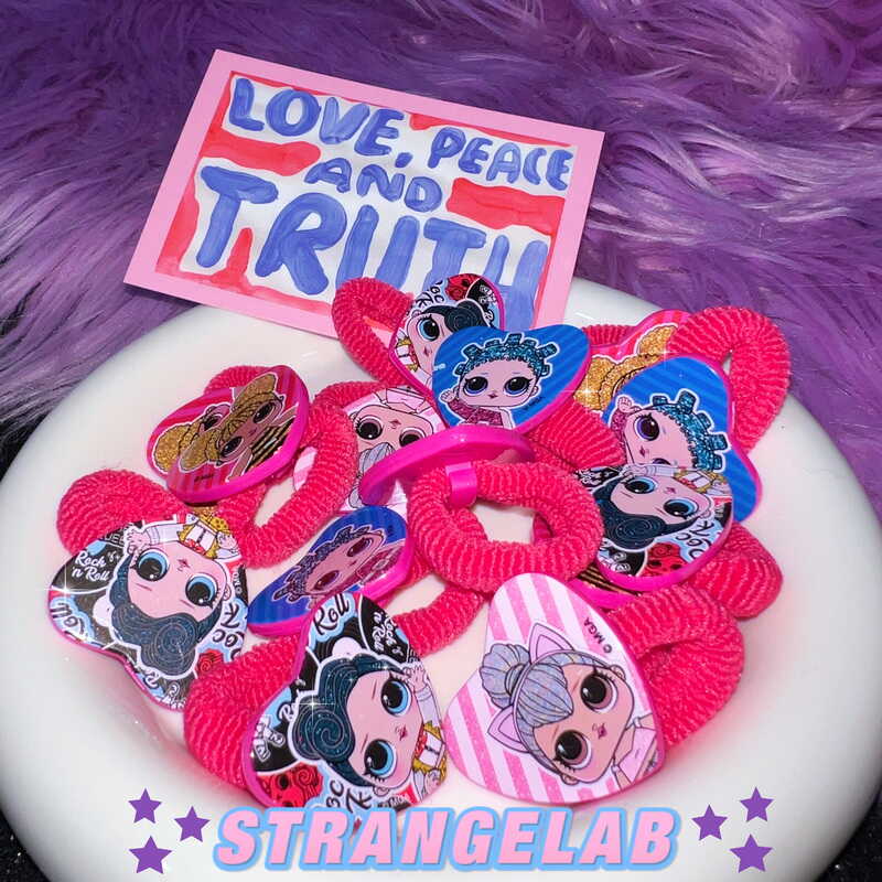 StrangeLab Harajuku Decora Hair Tie | Non-Damaging Caterpillar Hair Ri by Land Decora