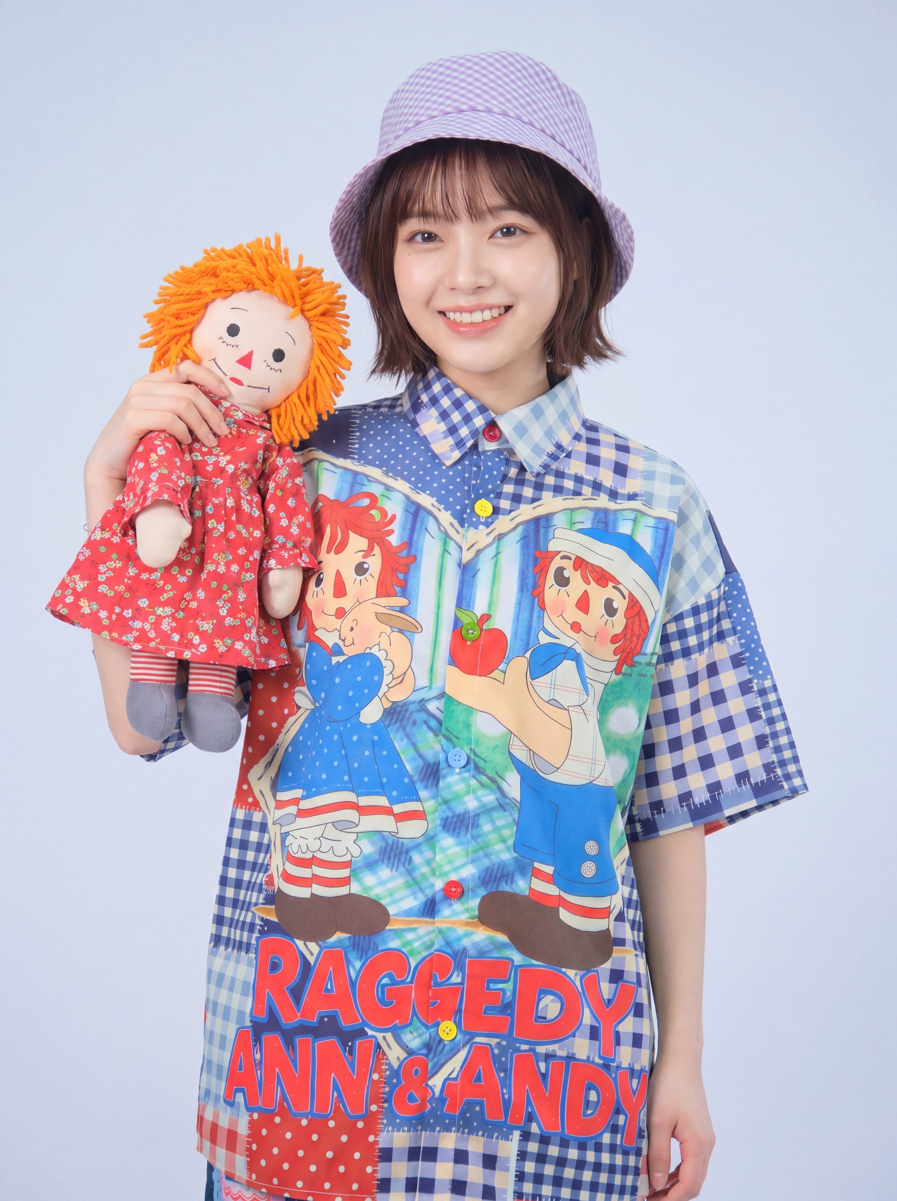 Retro Patchwork Shirt - MeowMeow Bug by Land Decora