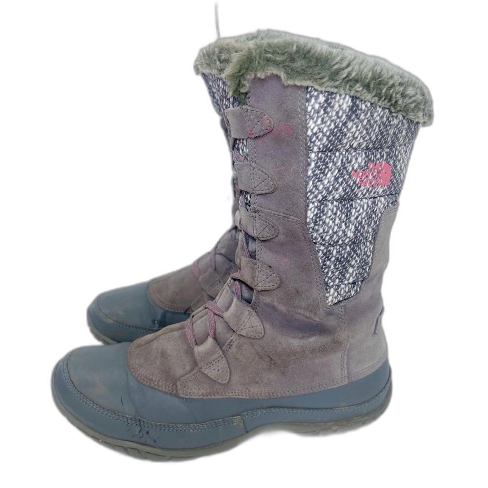 The North Face Nuptse Purna Boots Winter Snow Boots Fur Waterproof Siz by Hot Girl Secondhand
