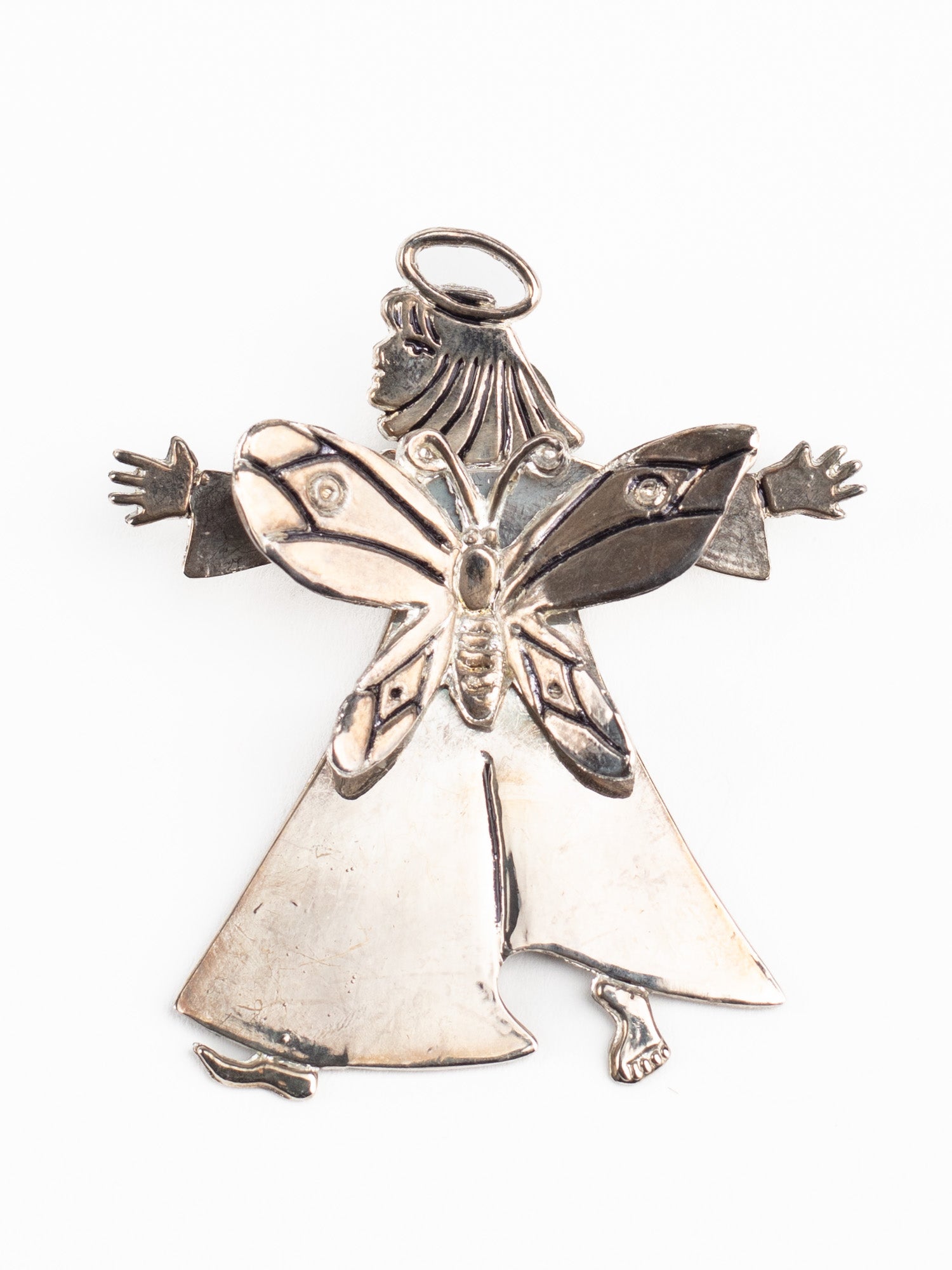 Vintage 90s Angel Butterfly Brooch by Northern Grip
