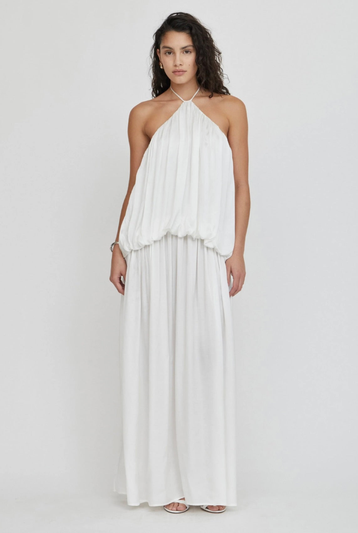 THIRD FORM Dreamt Halter Maxi Dress in Cloud by Sierra Deene