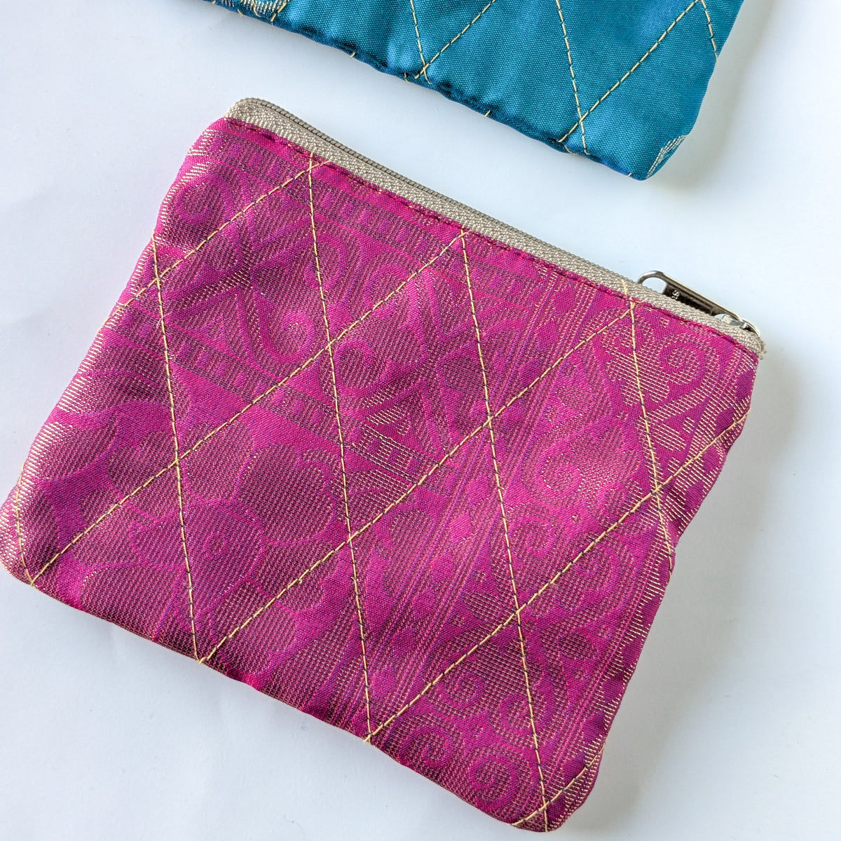 Upcycled Sari Coin Purses: Fair Trade Colourful Quilted Pouches by Shakti.ism