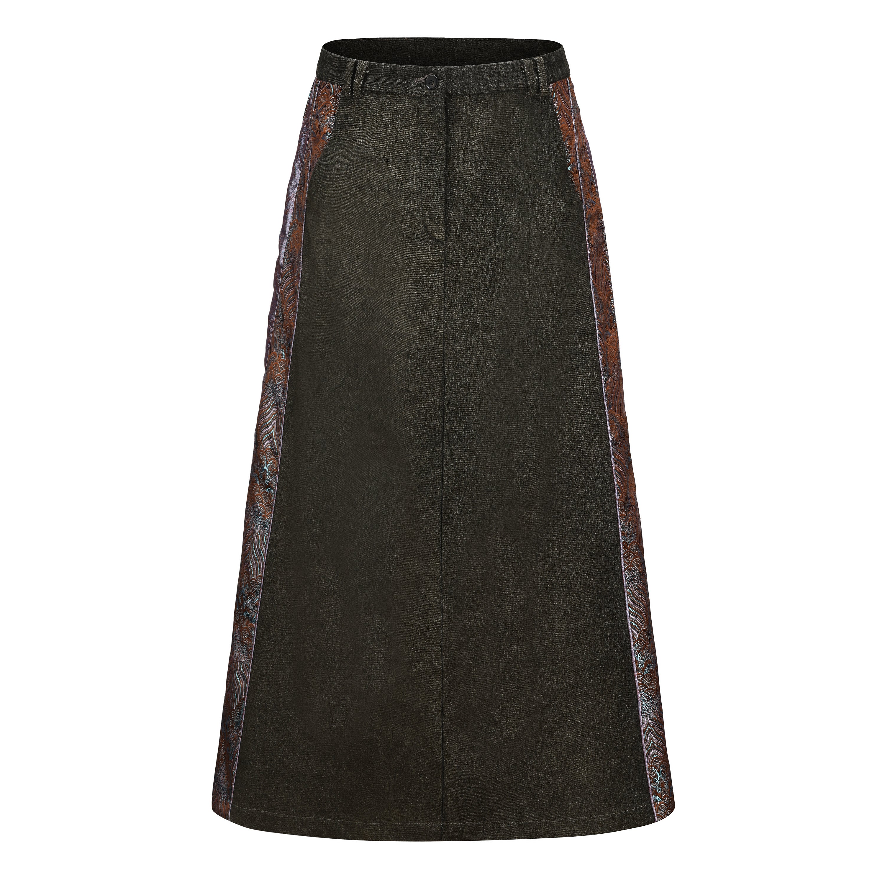 Cha Patch Maxi Skirt by DAWANG