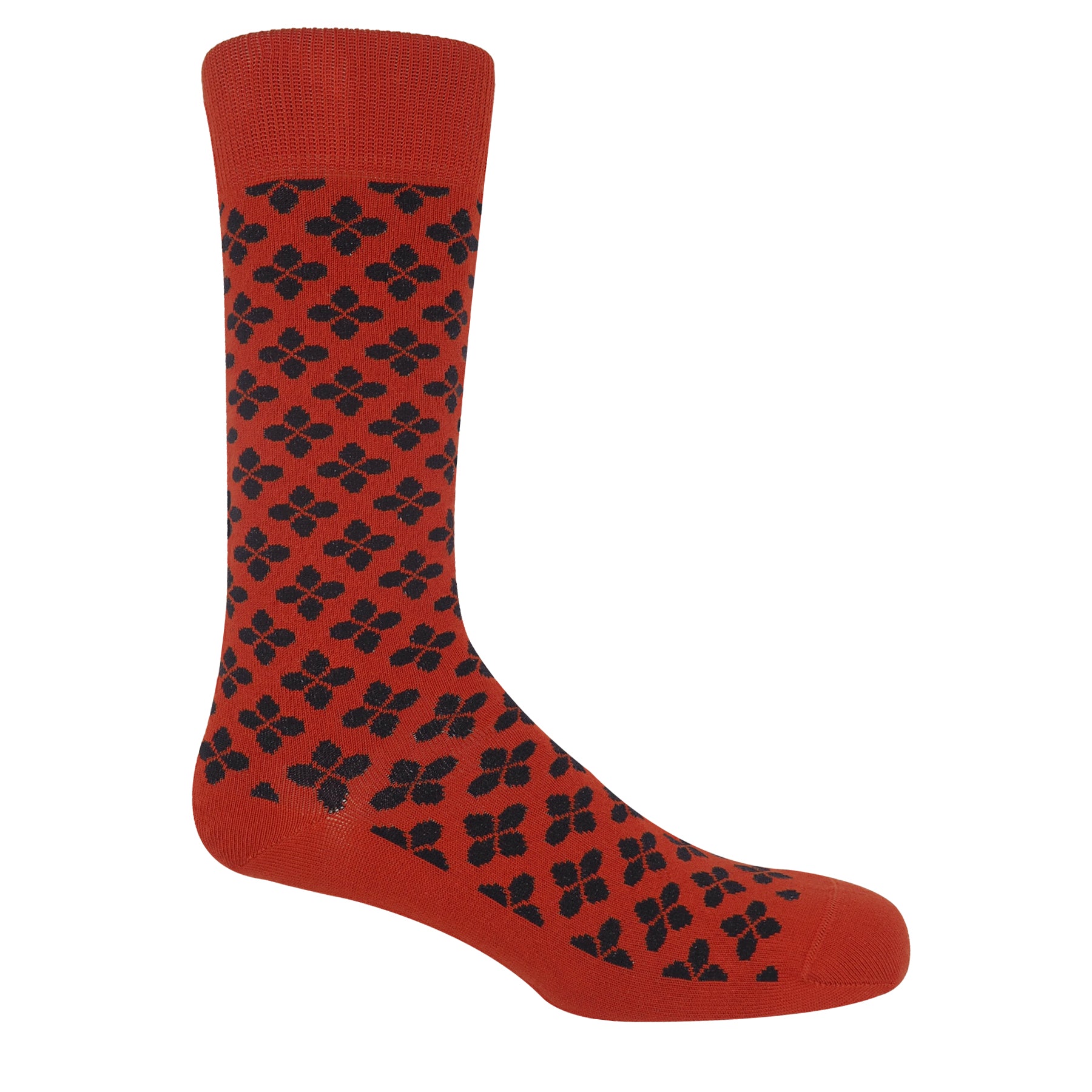 Clover Men's Socks - Orange by Peper Harow