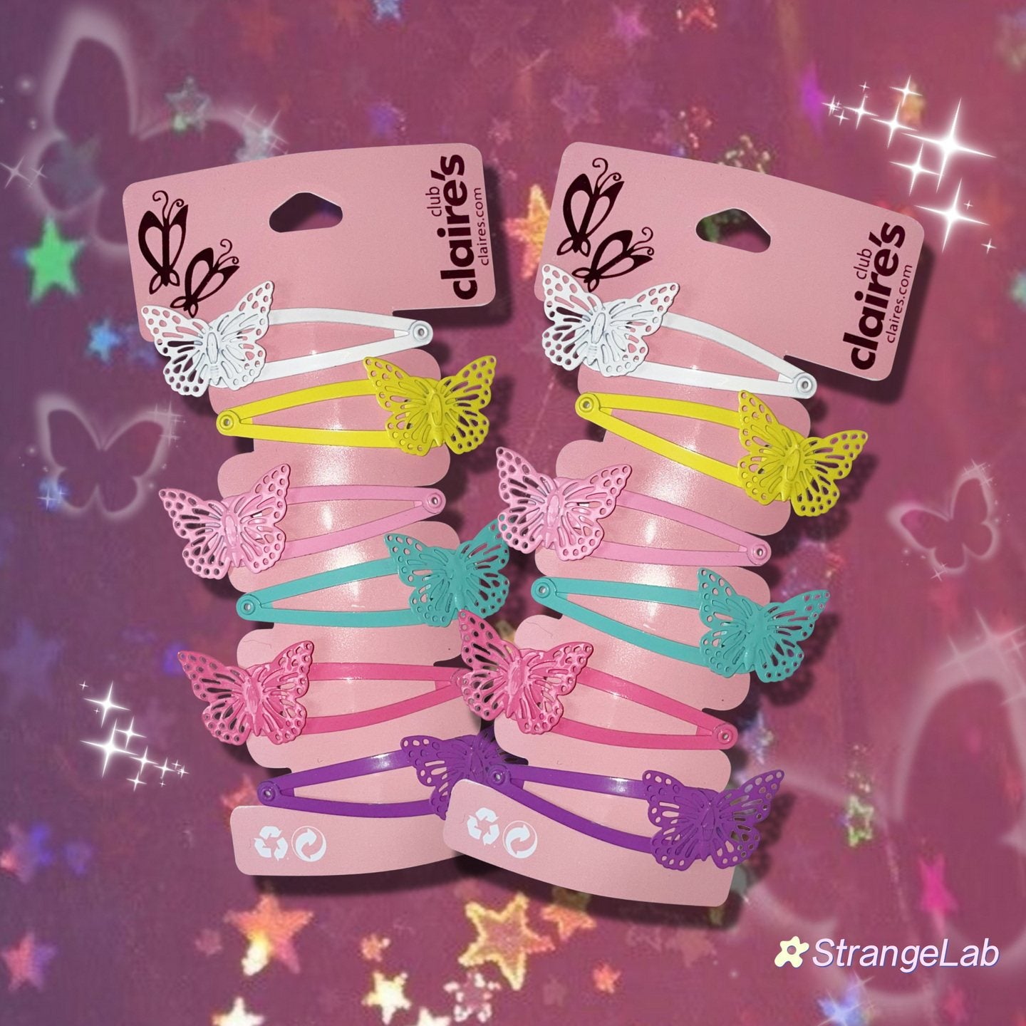 Y2K Butterfly Hair Clips Set - strangelab by Land Decora