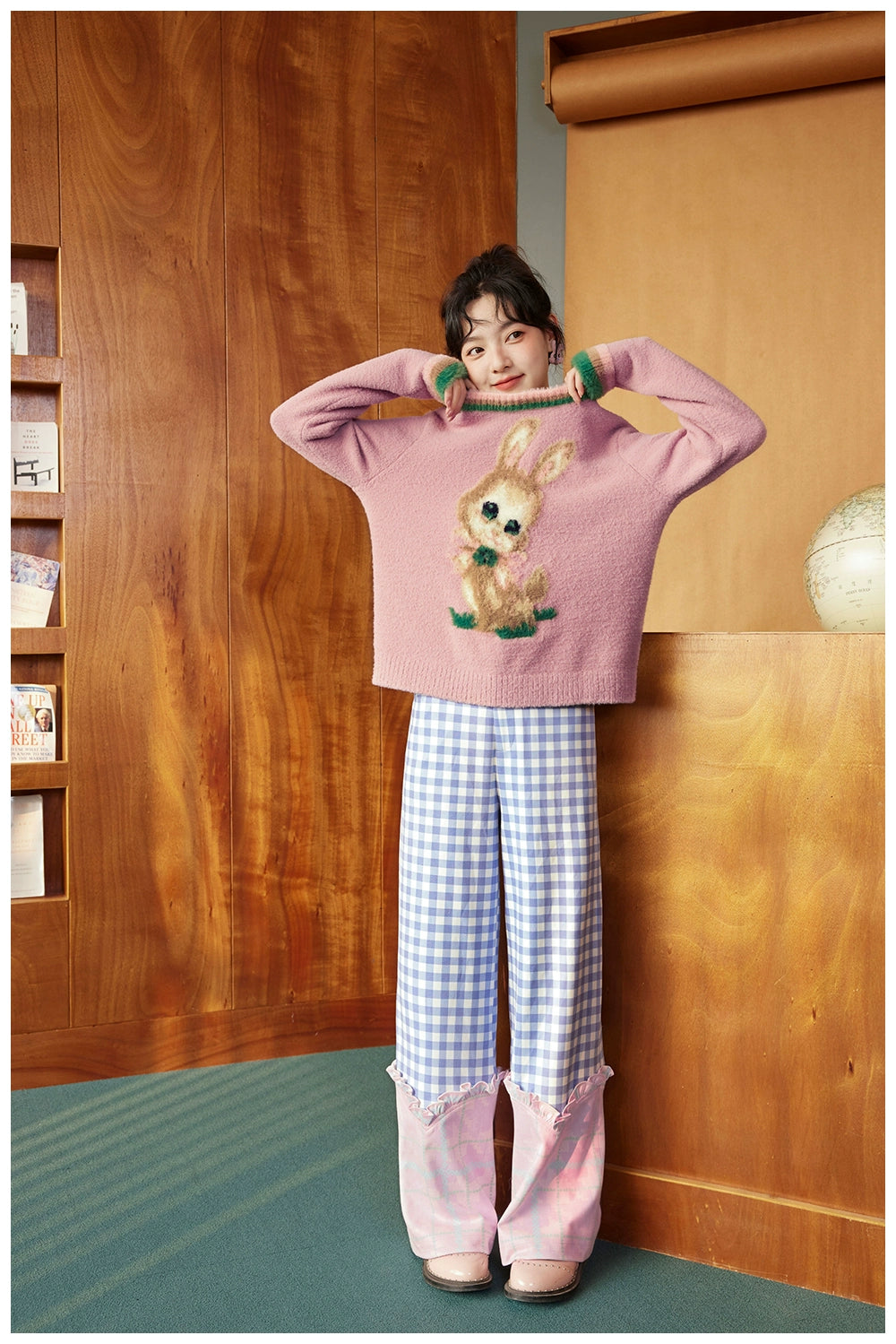 Harajuku Sweater Decora Kei Pink Rabbit Sweater | Tntntutu by Land Decora