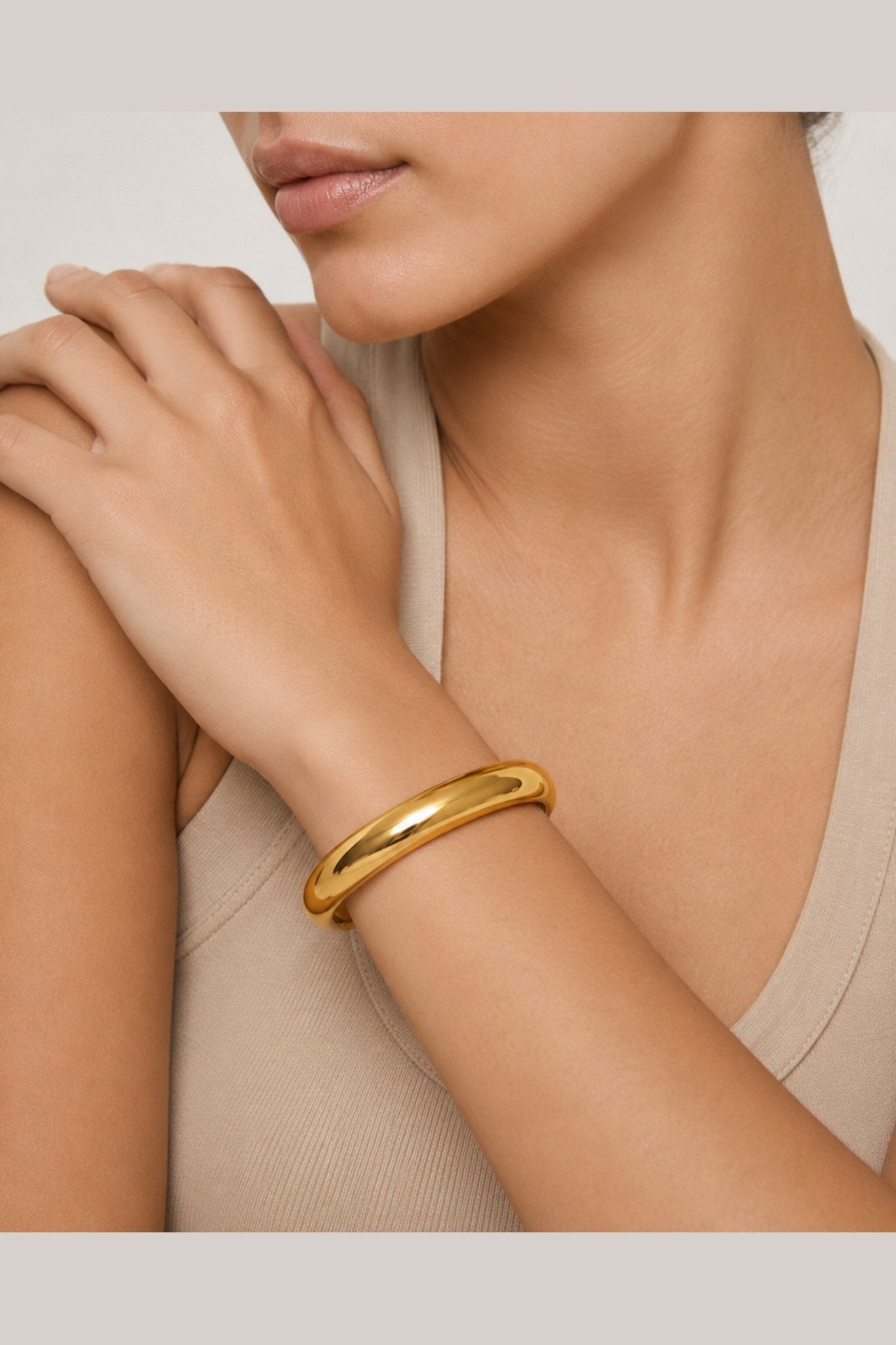 Bardot Waterproof Domed Cuff Bracelet by Akalia