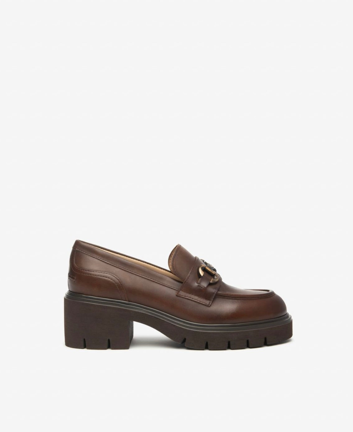NeroGiardini Lug Sole Loafers in Dark Brown by Sierra Deene