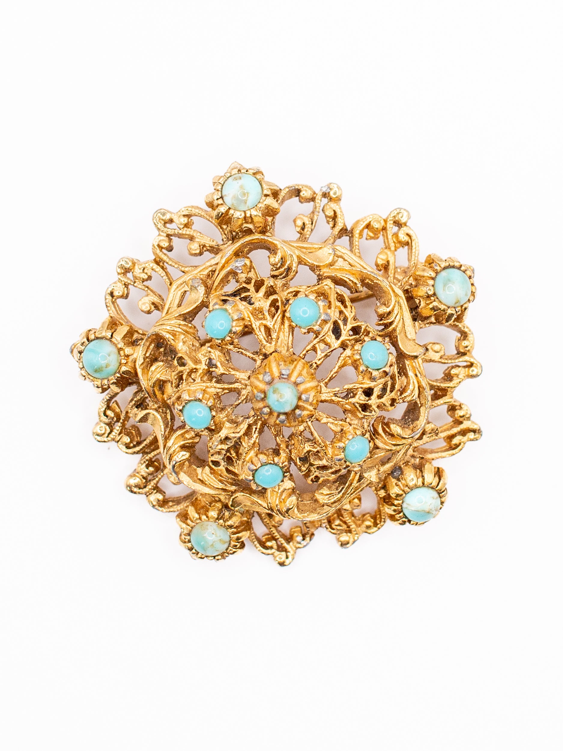 Vintage 80's Brooch in Gold by Northern Grip