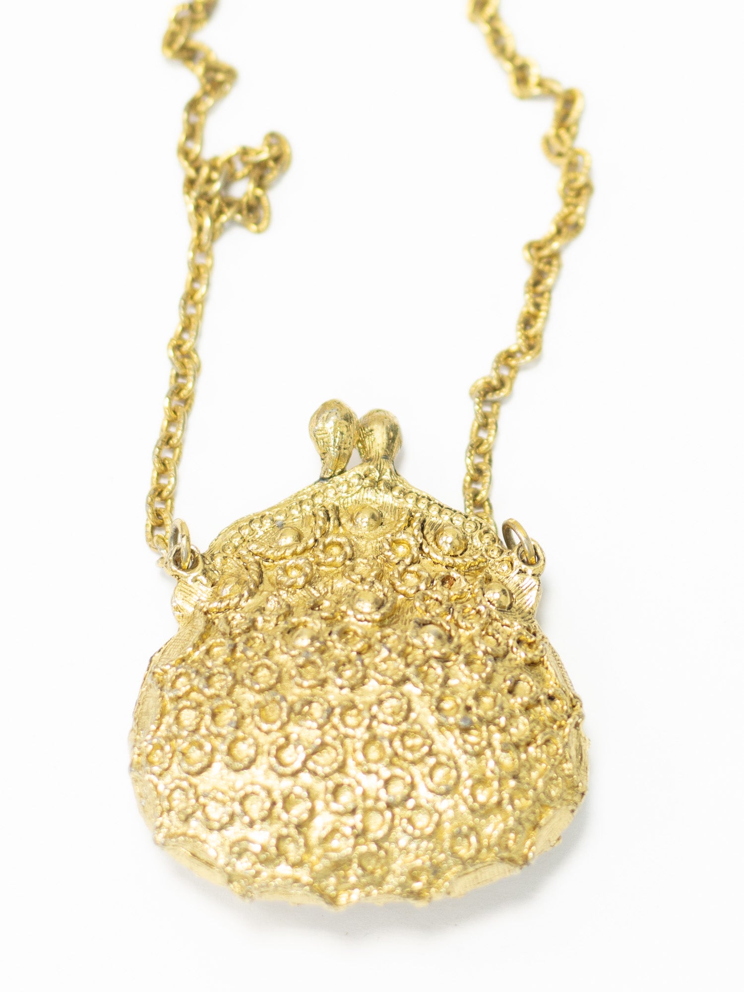 Vintage 60s Gold Tone Locket Necklace by Northern Grip