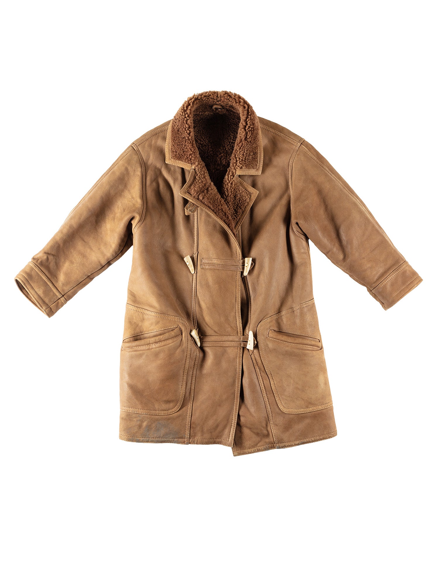 Vintage 80's Women Sheepskin Coat in Brown by Northern Grip