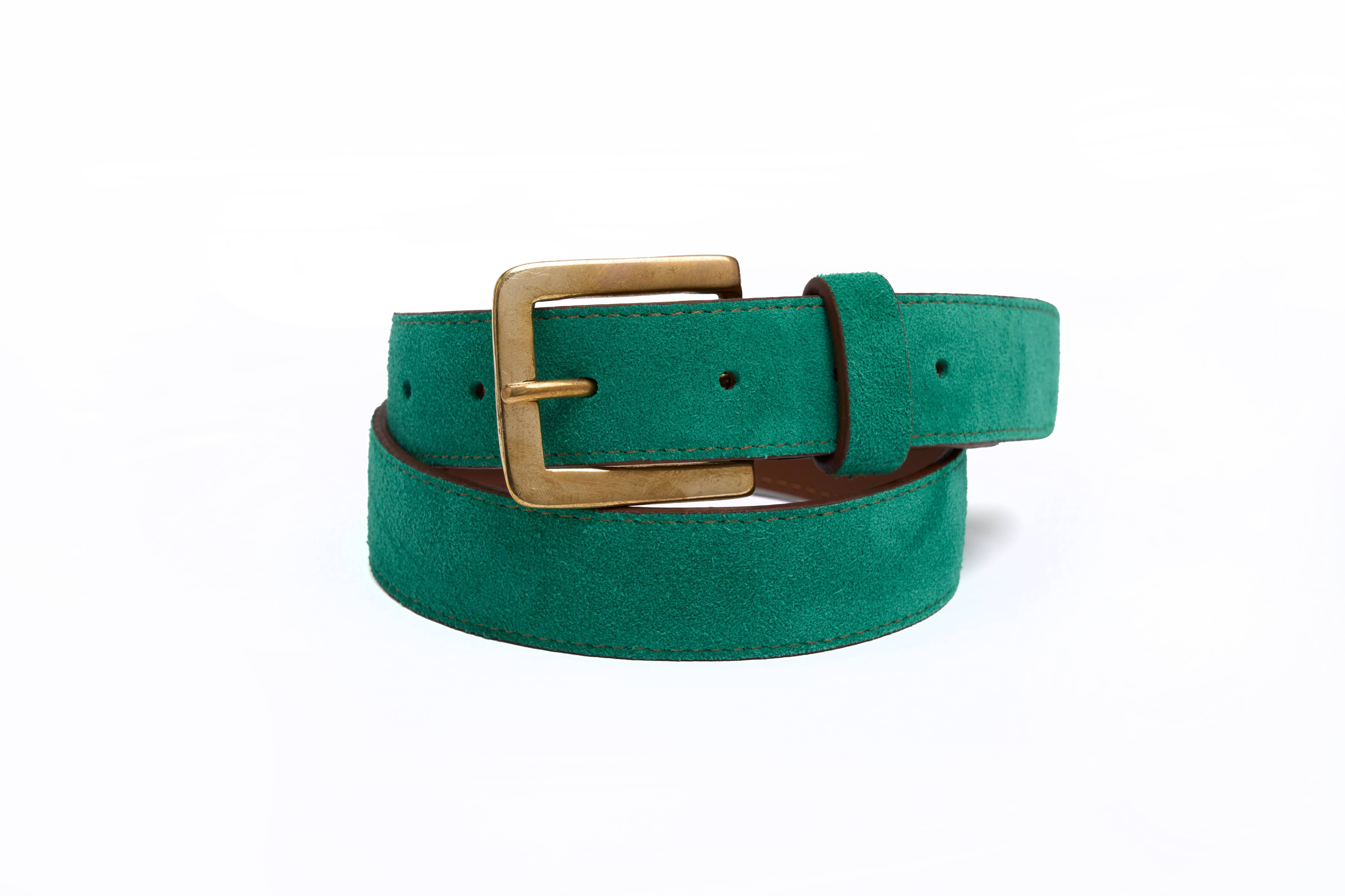 Suede Belt in Mint by Belmont GB