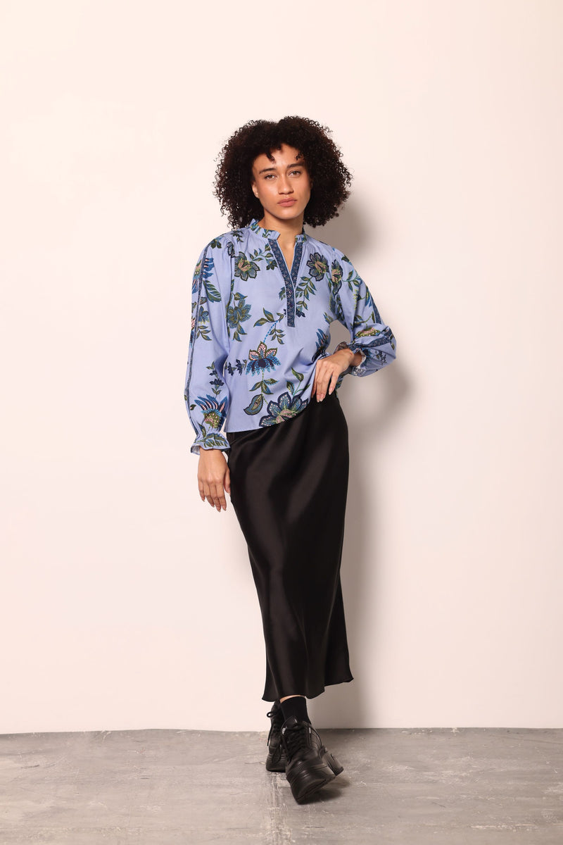 PERIWINKLE MOSAIC ASHLEY TOP by Maude Vivante