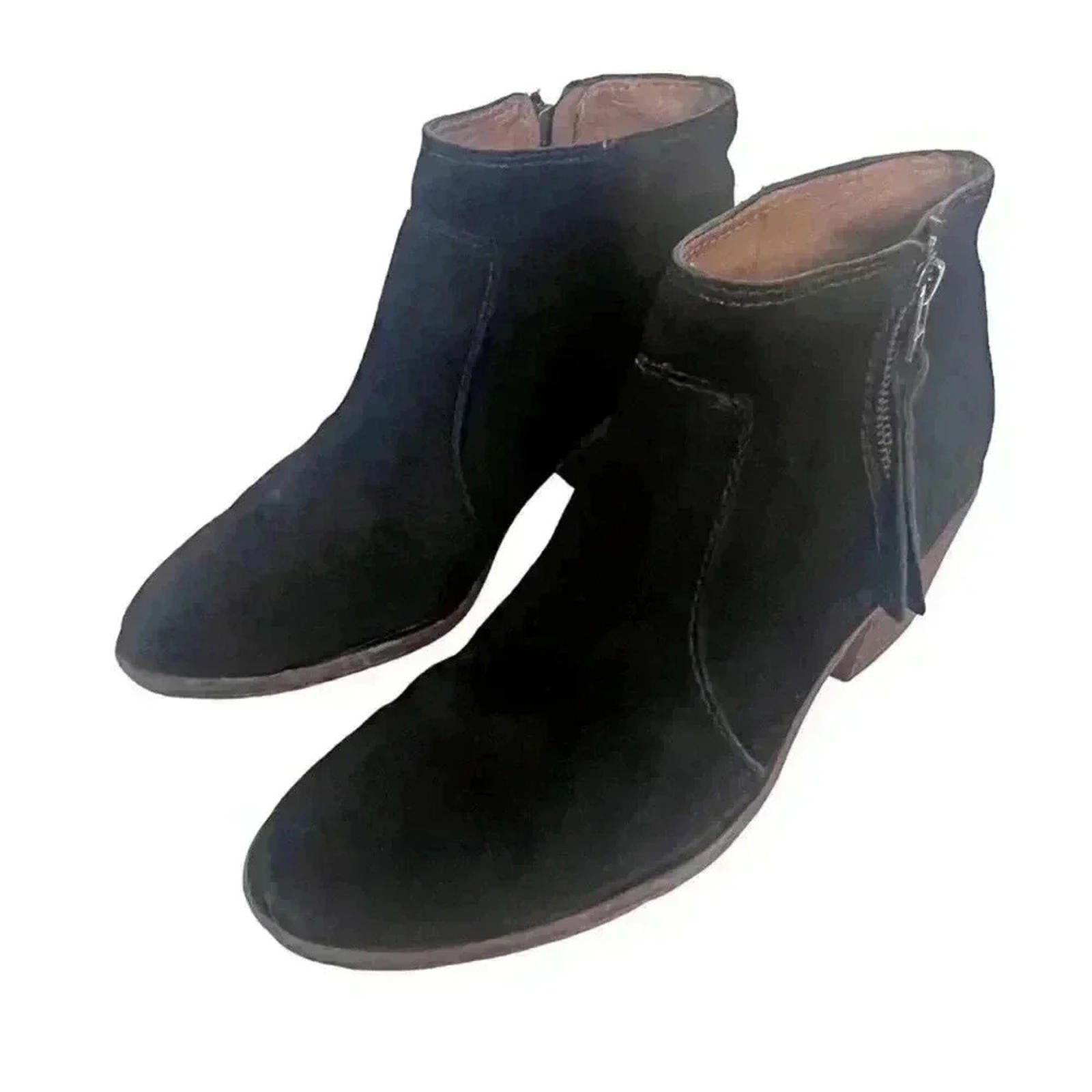 Madewell Black Suede Booties Ankle Boots Leather Women's Size 9.5 by Hot Girl Secondhand