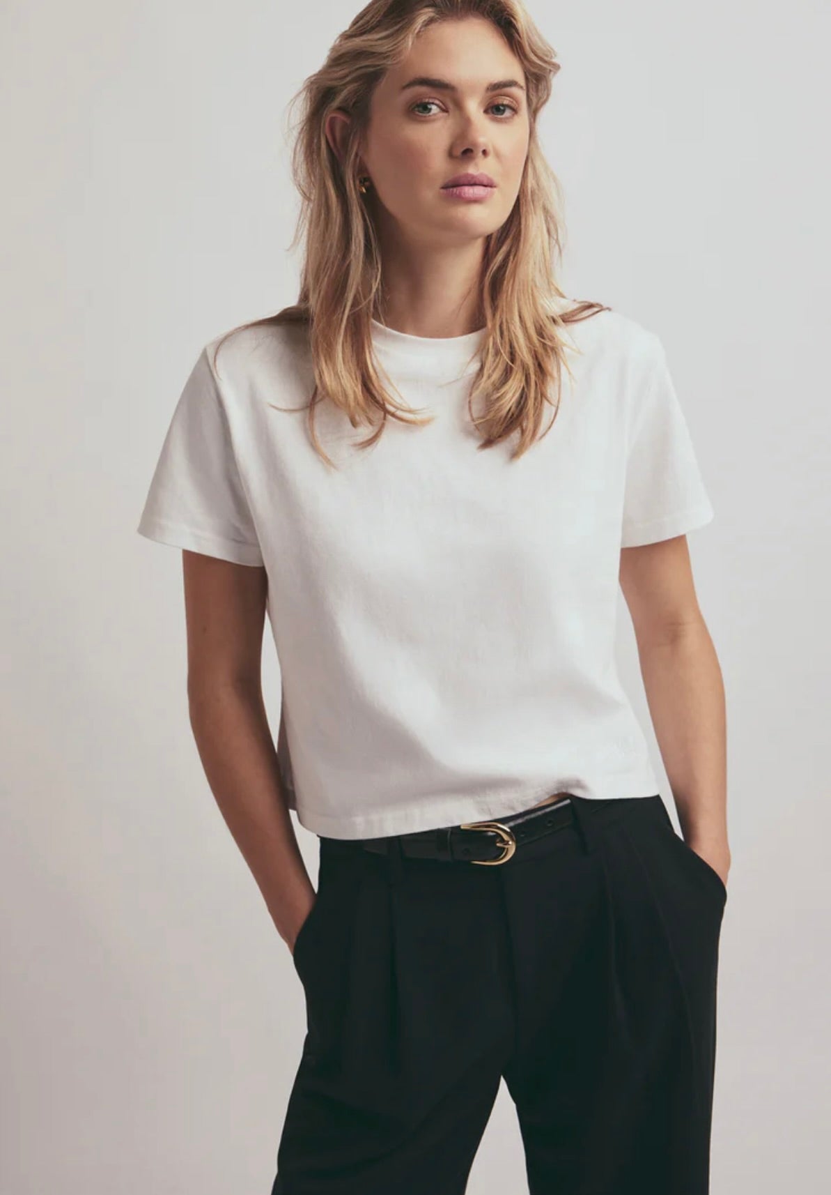 The Organic Favorite Tee in White by Sierra Deene