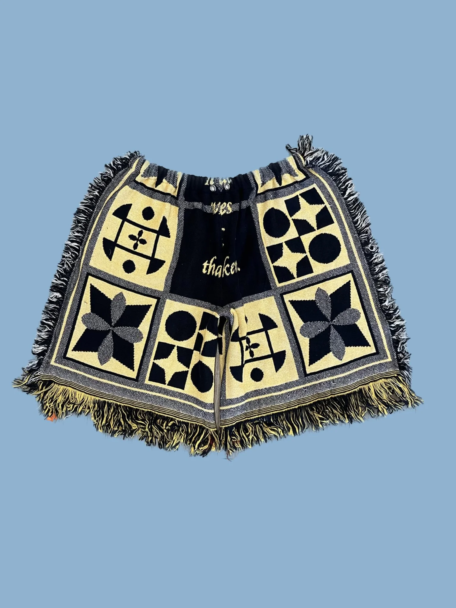 Navy tapestry shorts by Luvsav