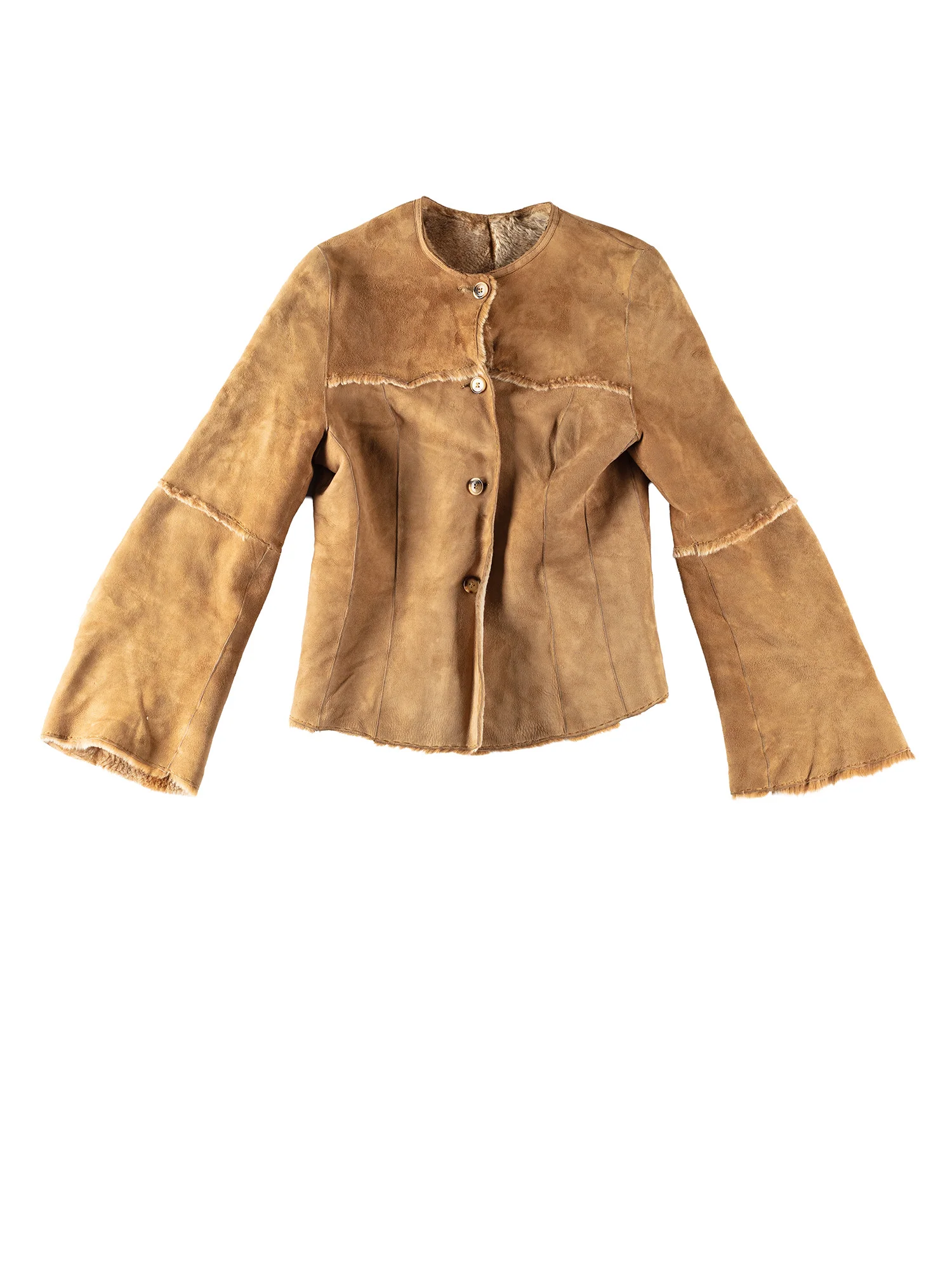Vintage 70's Women Sheepskin Jacket in Brown by Northern Grip