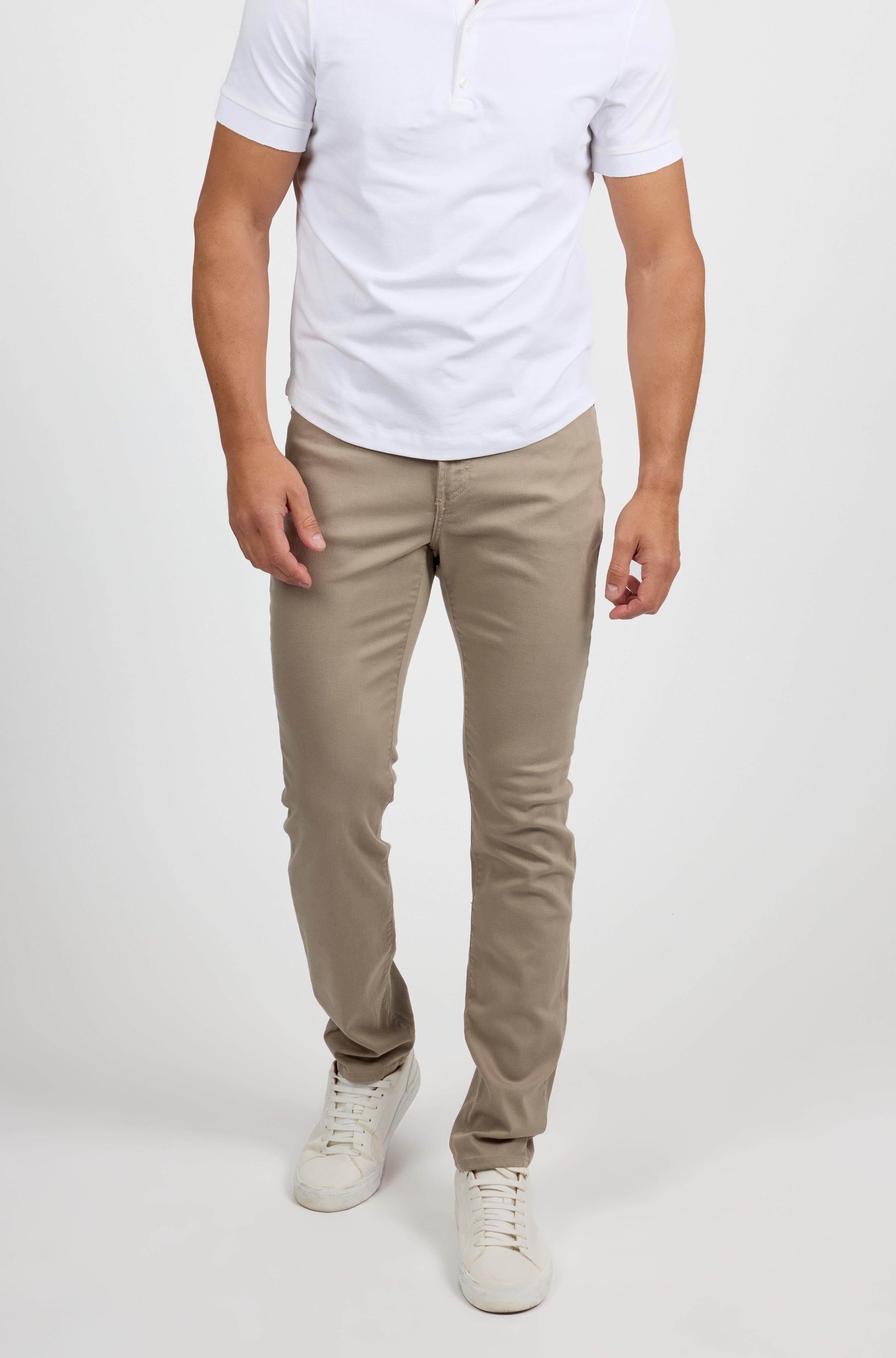 Brando Parisian Luxe Tobacco Stretch Slim Jean by MONFRERE
