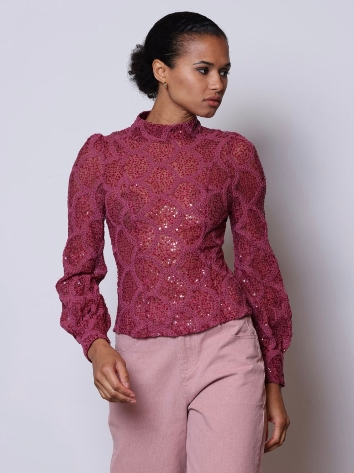 Dream Catcher Joel Sequin Blouse by Sierra Deene