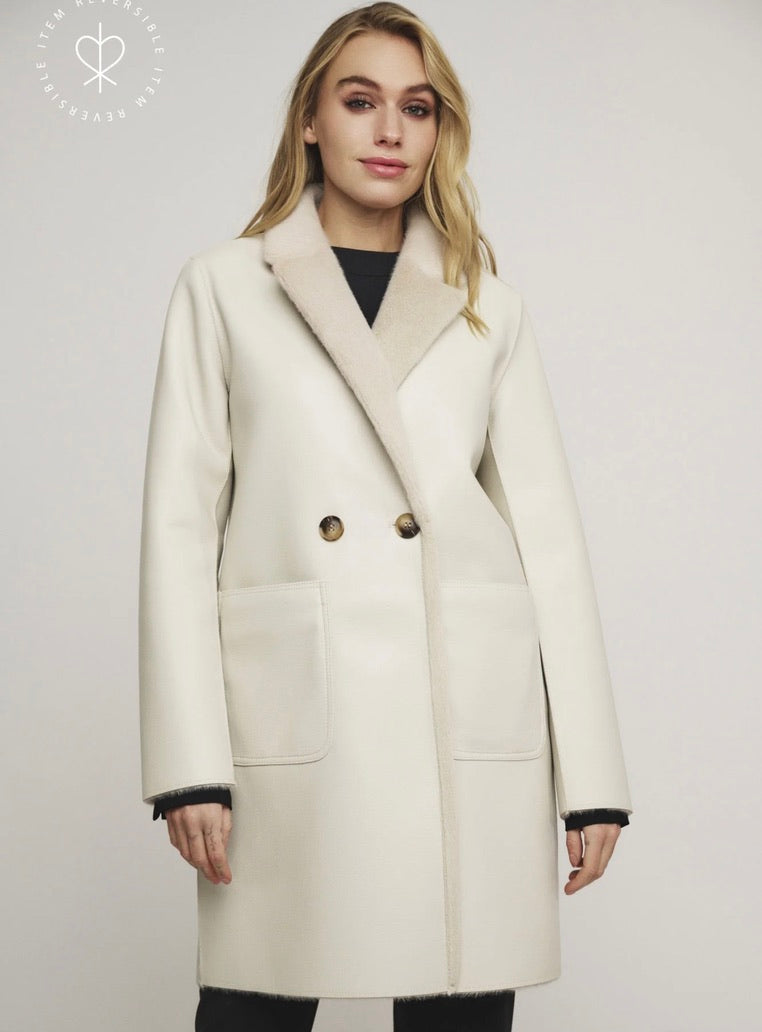 Ivon Reversible Coat in Birch by Sierra Deene