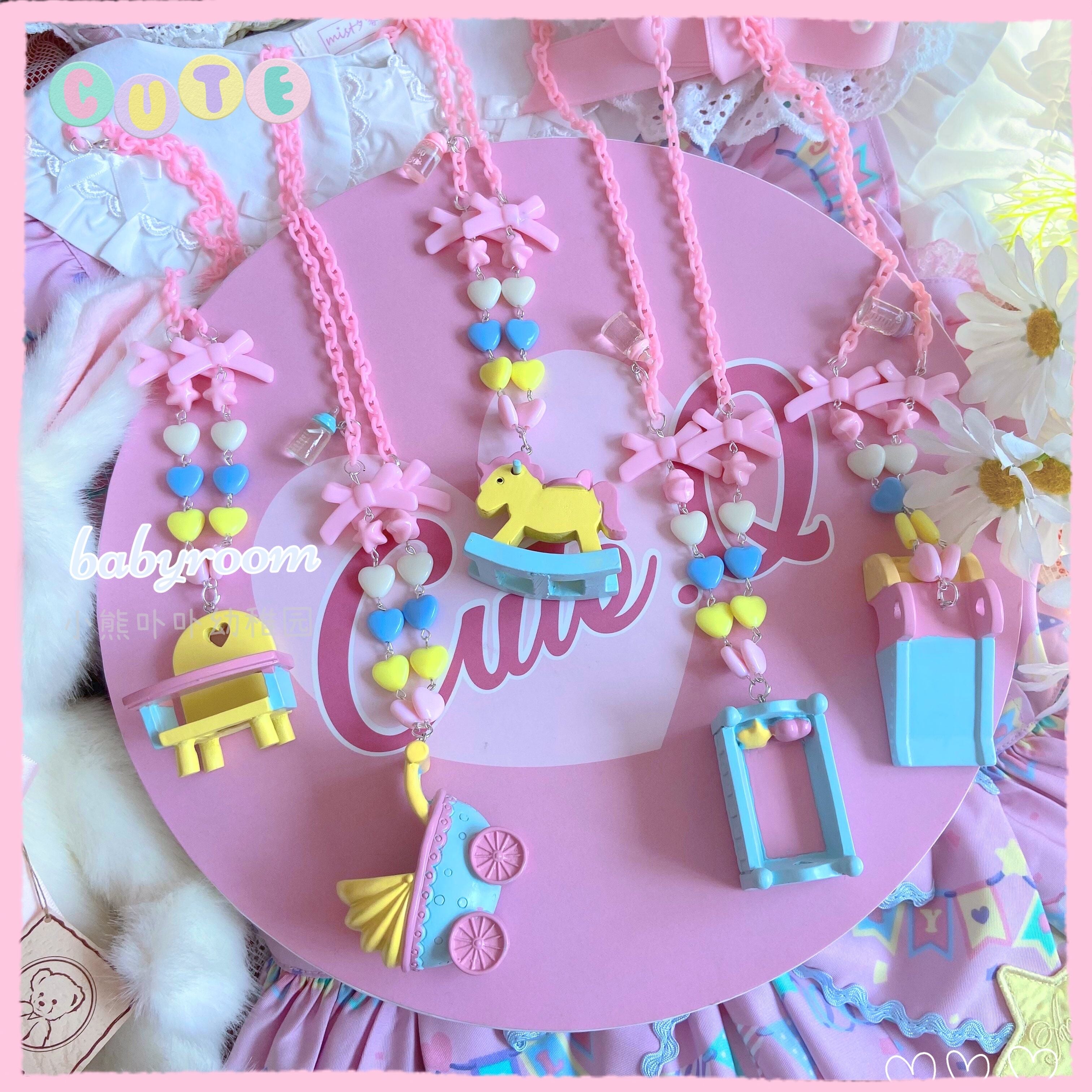 Bear Doll Babyroom Necklace | Decora Kei Handmade Kawaii Charm by Land Decora