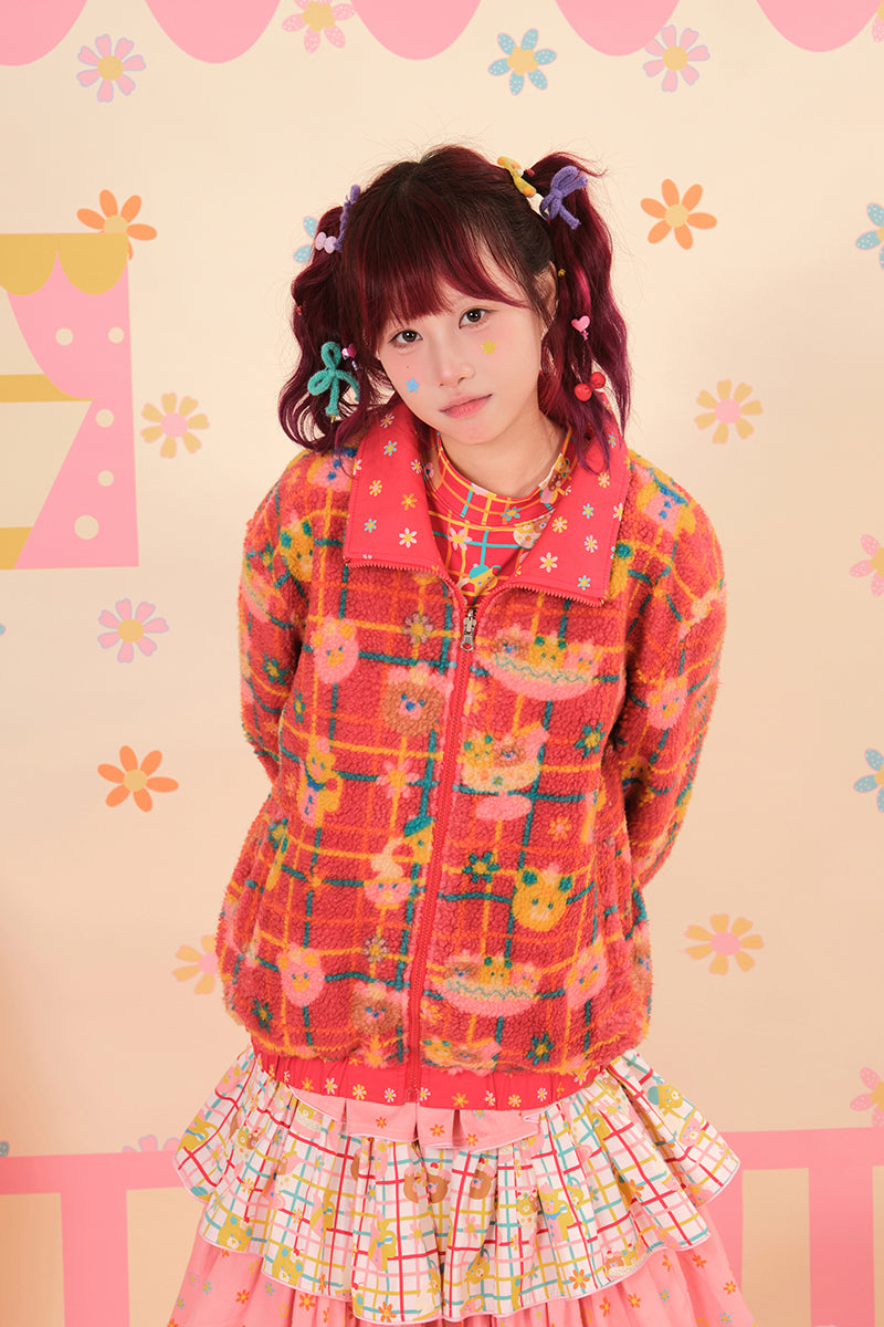 Reversible Lamb Fleece Coat Kawaii - NIKKOU by Land Decora