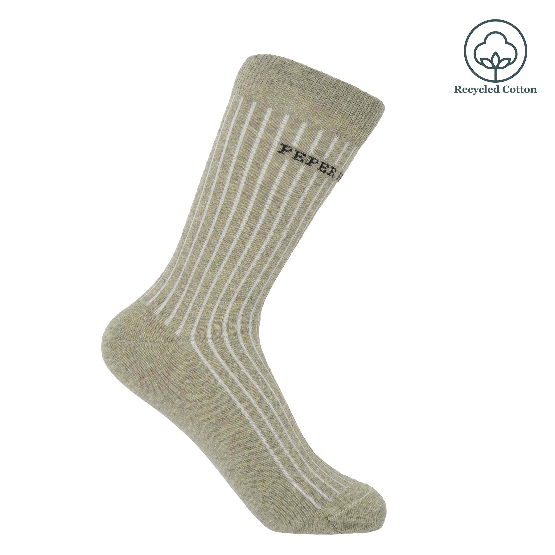 Recycled Ribbed Women's Socks - Beige by Peper Harow