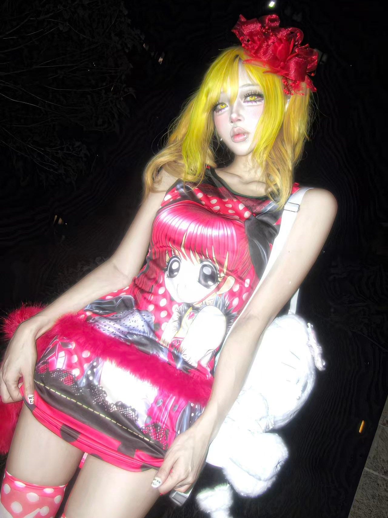 Y2K Polka Dot Alice Dress - ki00bi00 by Land Decora