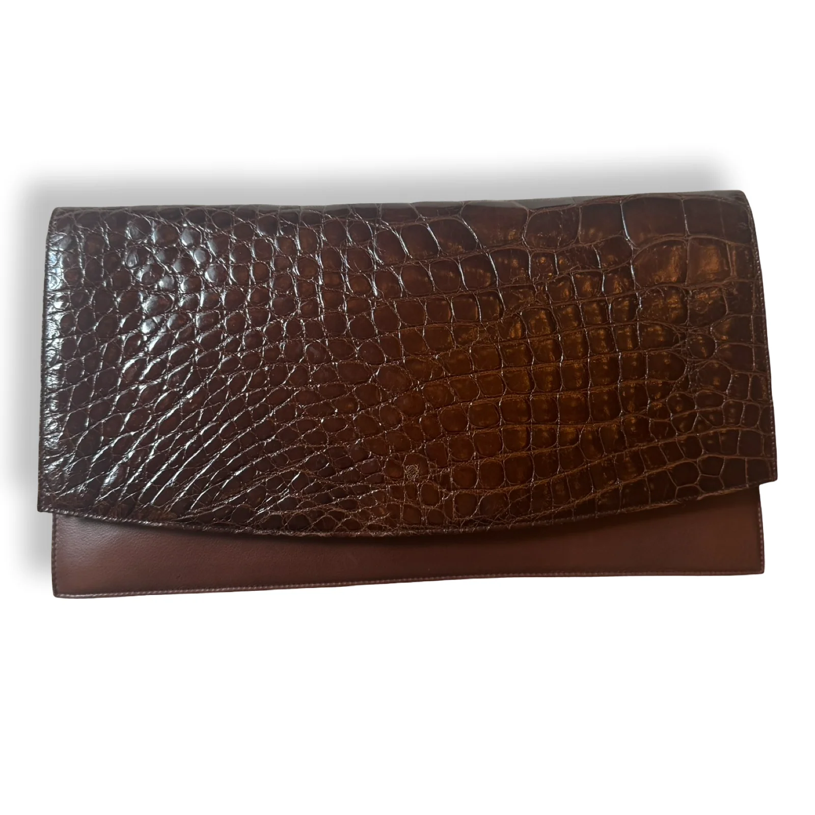 Loewe Vintage Crocodile & Calfskin Clutch by The Vintage New Yorker
