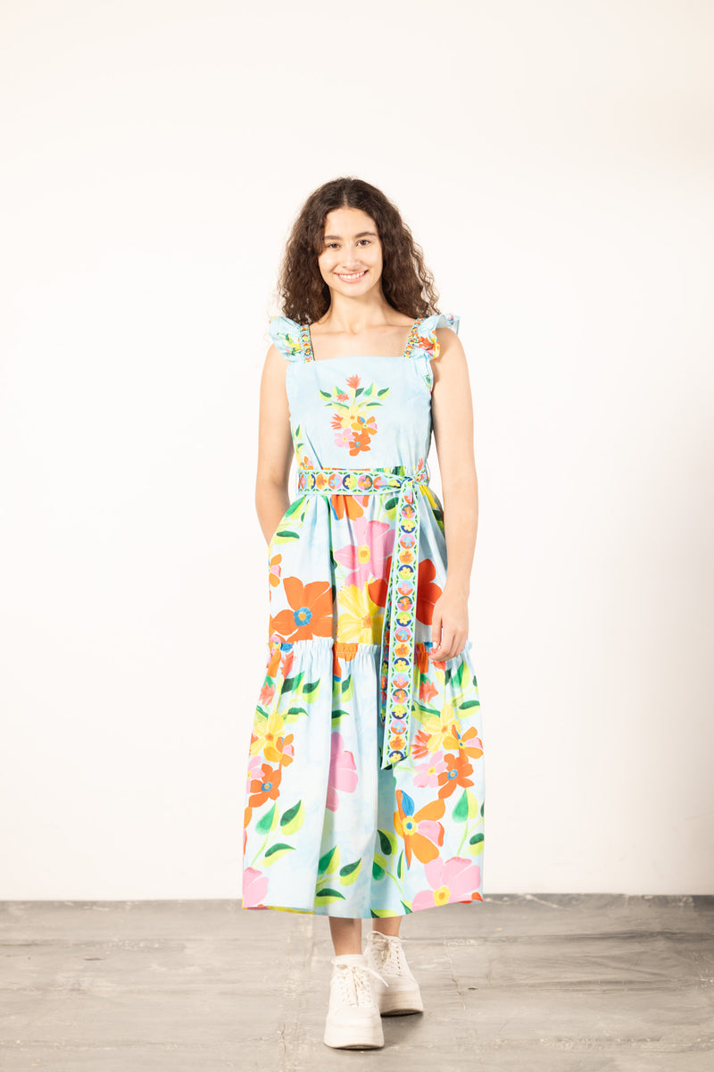FLORAL SKY ELSIE DRESS by Maude Vivante