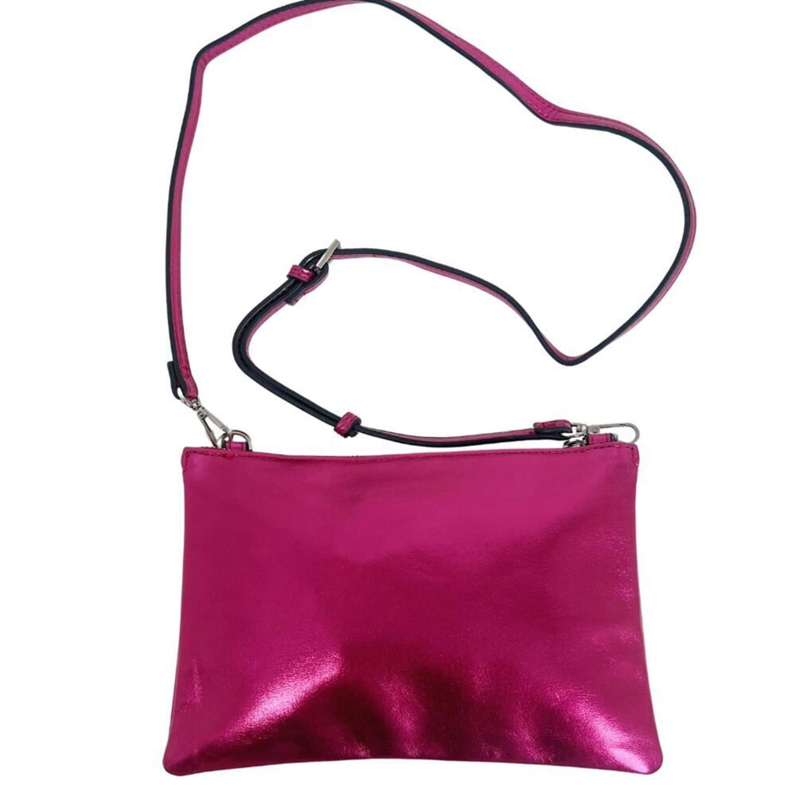 NWOT Forever 21 Pink Metallic Crossbody Faux Leather Shoulder Bag Adju by Hot Girl Secondhand