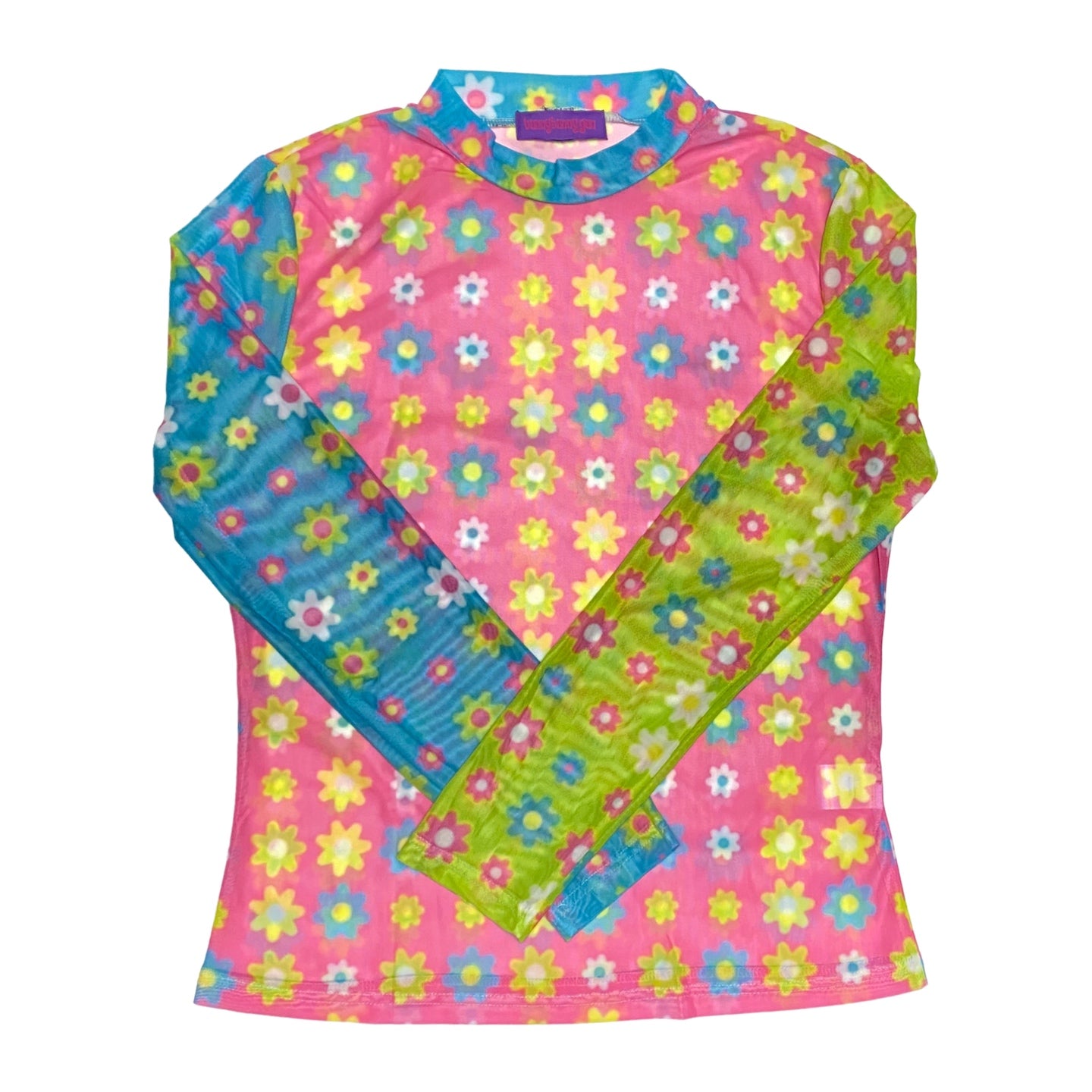 Decora Kei Mesh Shirt – Oversized Long Sleeve – bunnybunnygun by Land Decora