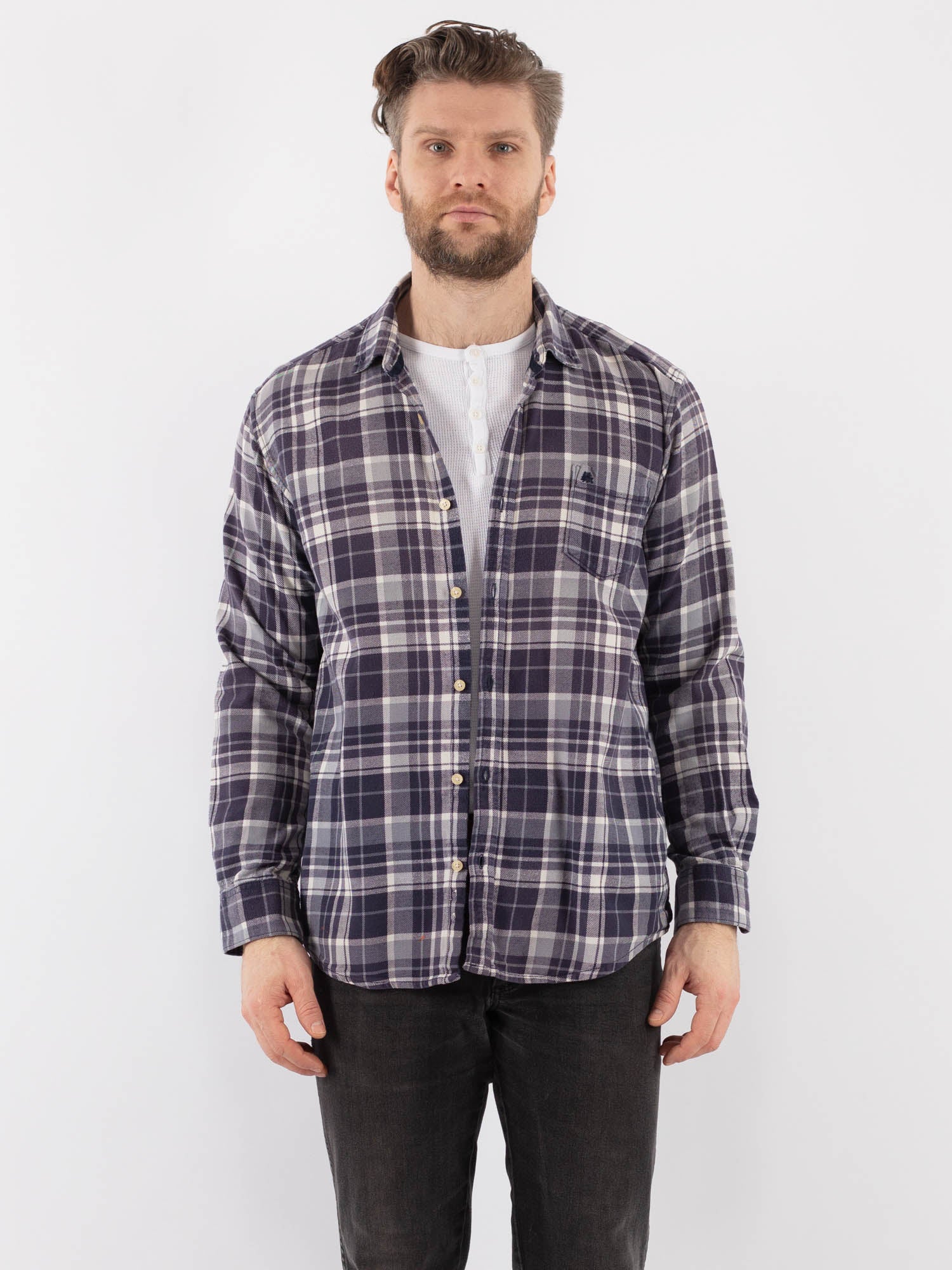 Vintage 00's Men Long Sleeve Shirt in Blue by Northern Grip