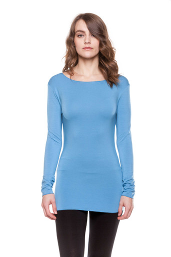 Modal Fitted Long Sleeve Crew by A to Z Tees