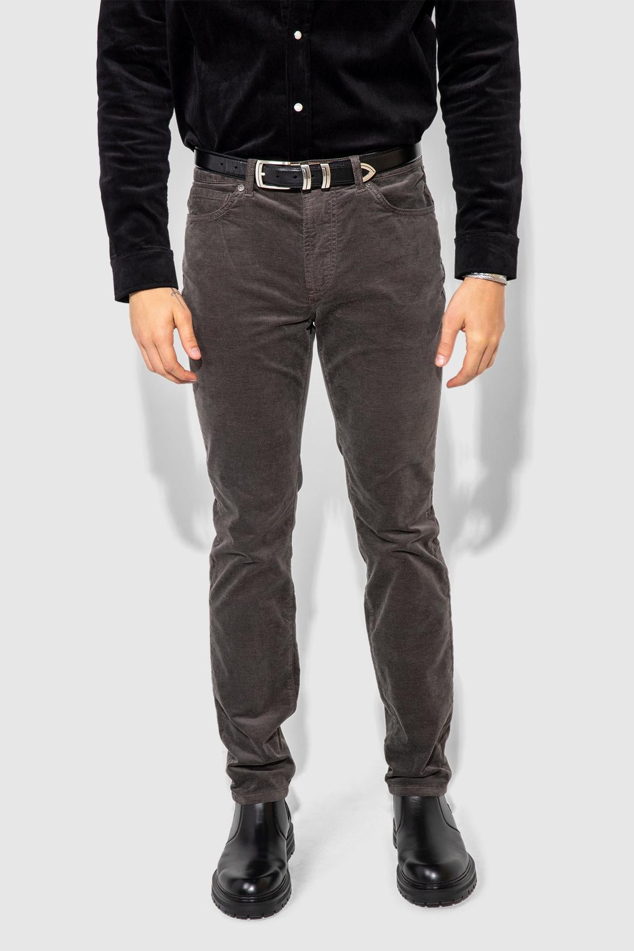 Brando Velvet Carbon Stretch Slim Jean by MONFRERE