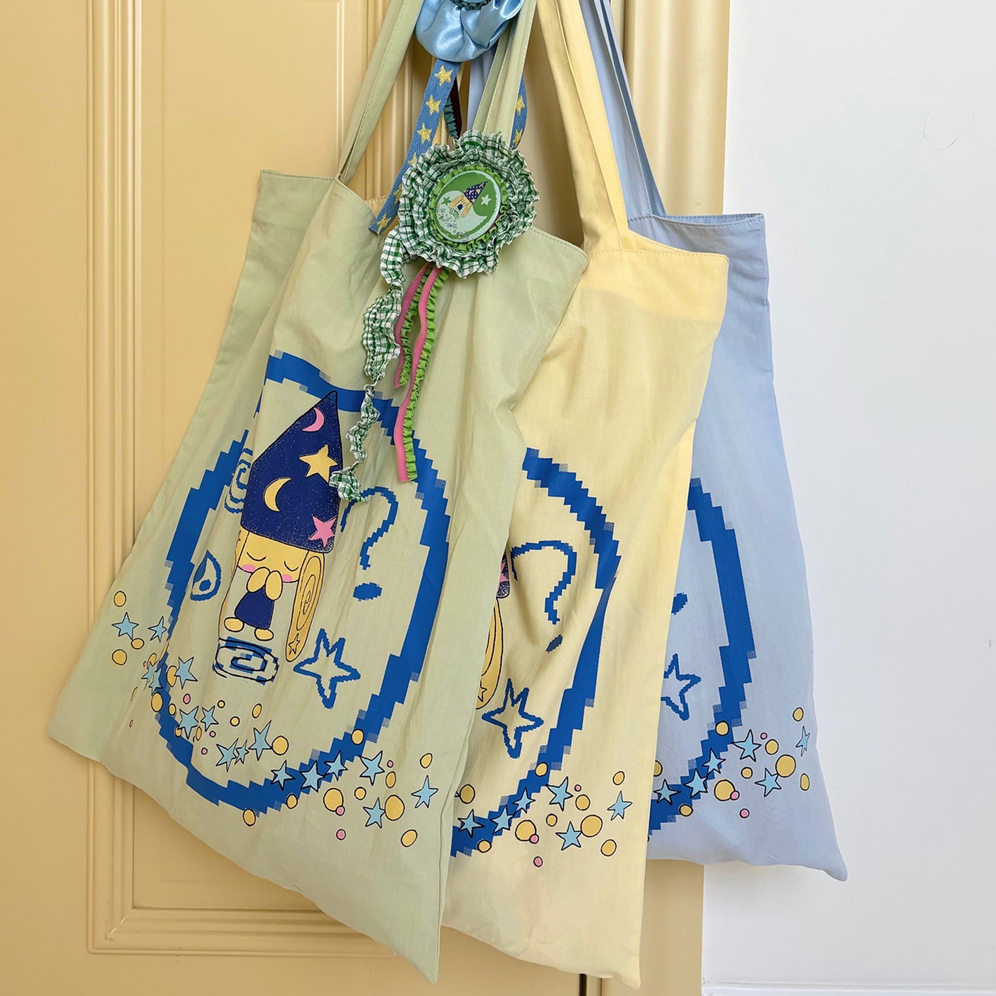 Taichi Dog Printed Canvas Bag - UnsocialNight by Land Decora