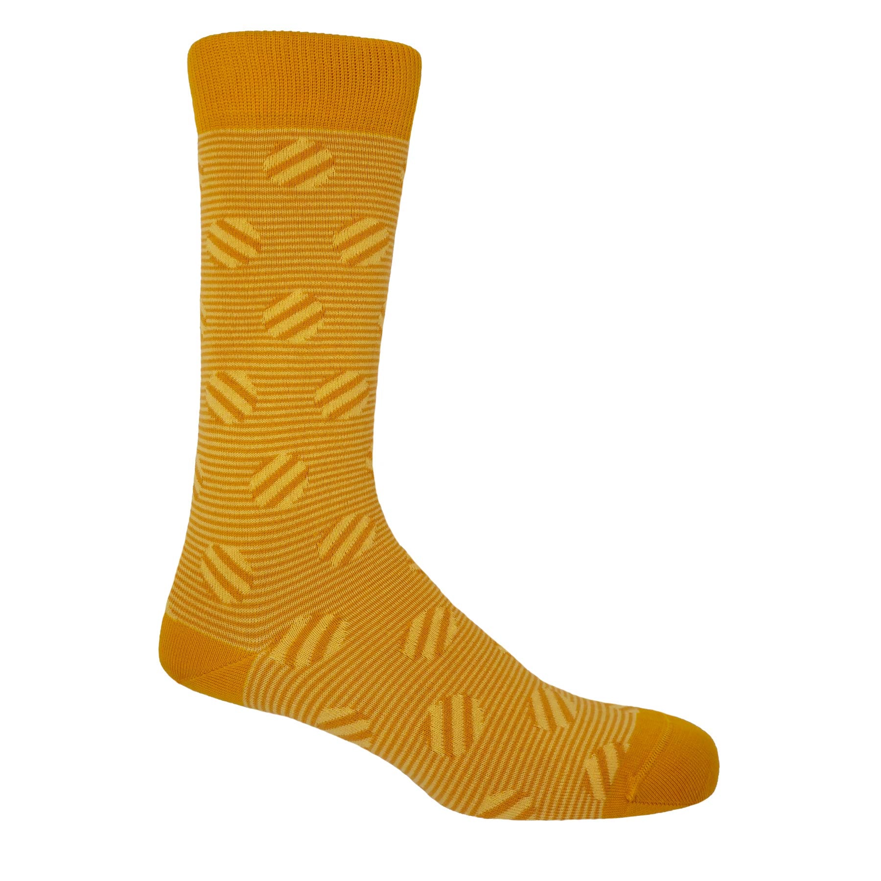Polka Stripe Men's Socks - Butterscotch by Peper Harow