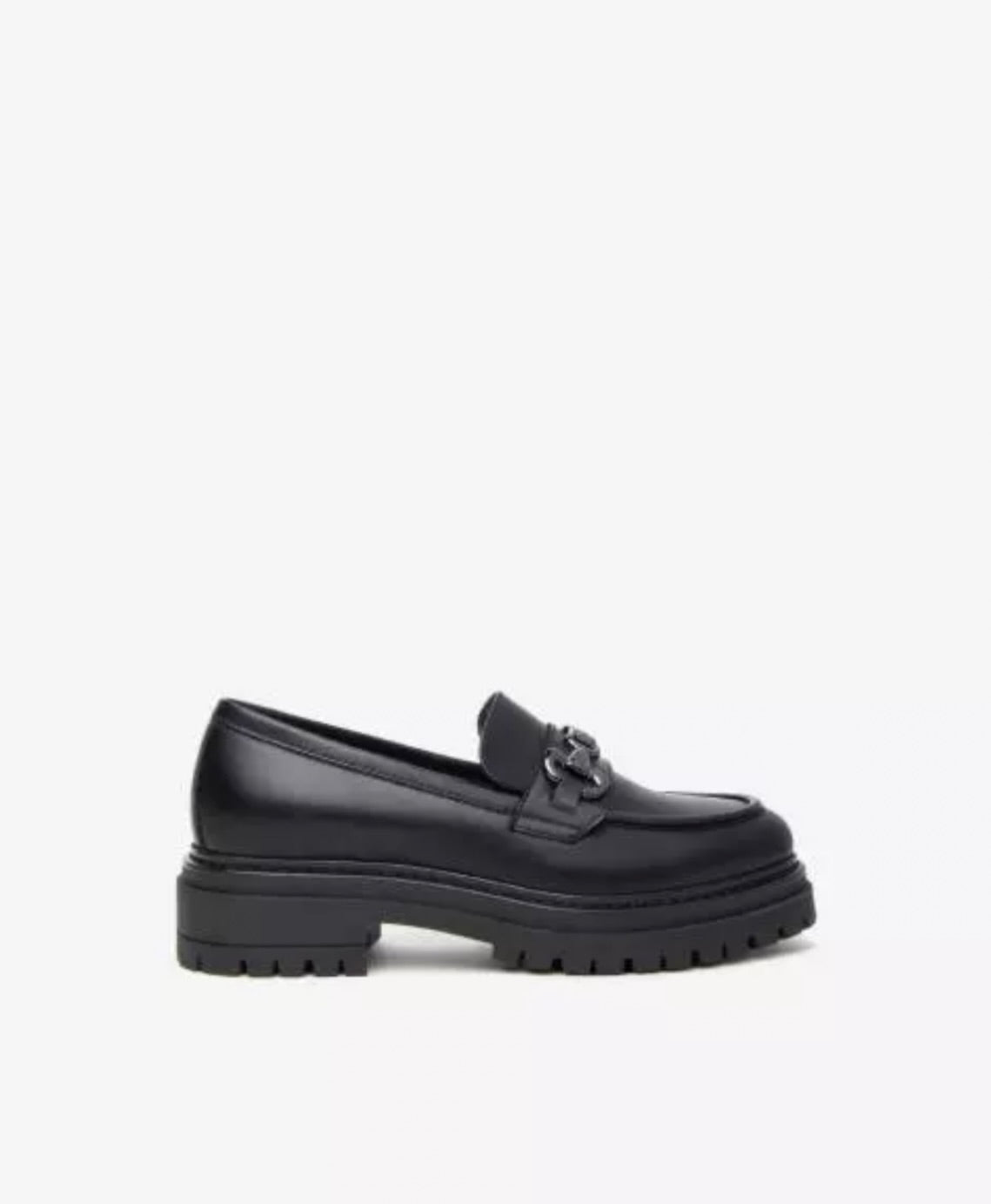 NeroGiardini Lug Sole Bit Loafers in Black by Sierra Deene