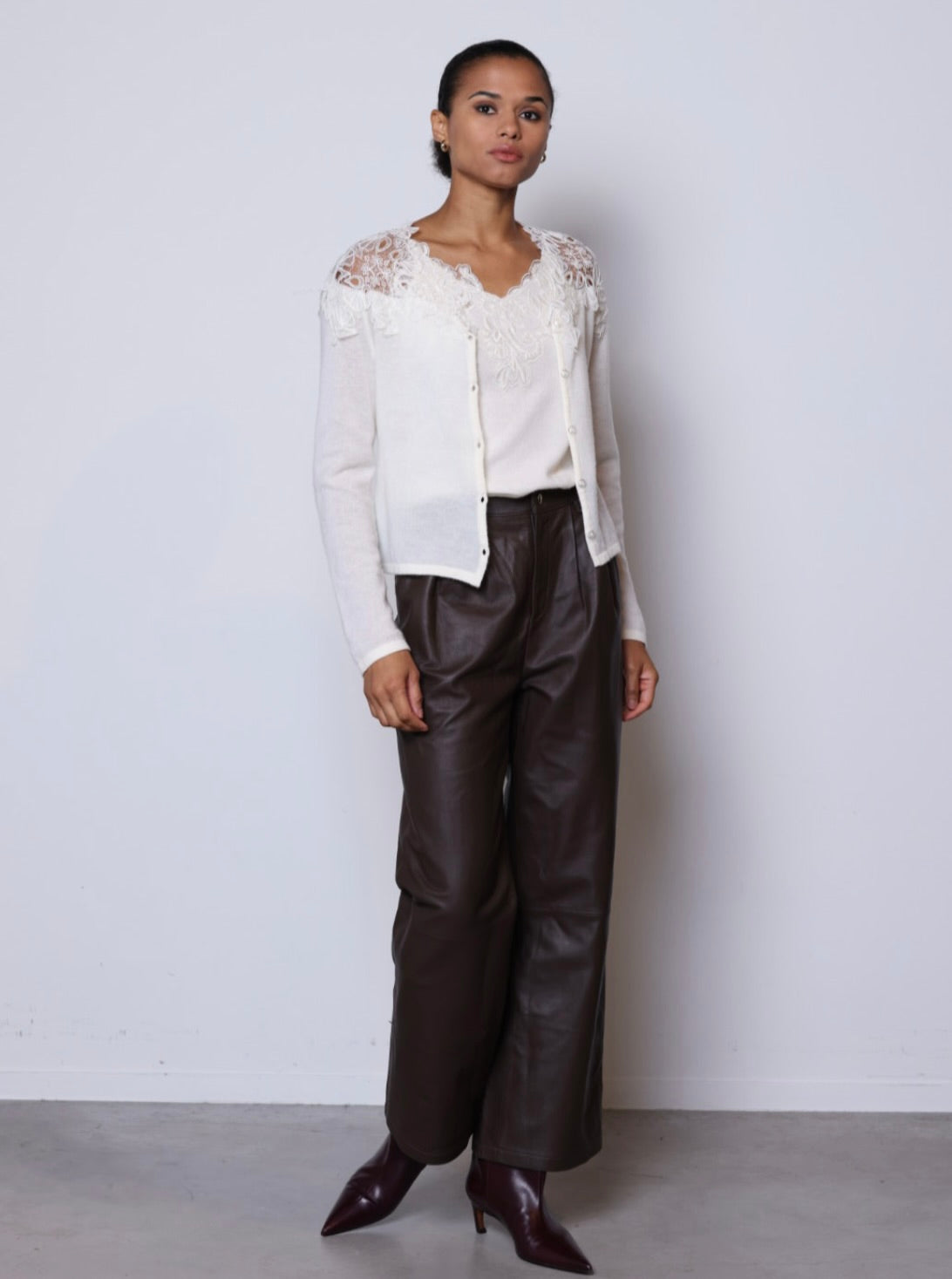 Dream Catcher Alma Lace Cardigan in Ivory by Sierra Deene