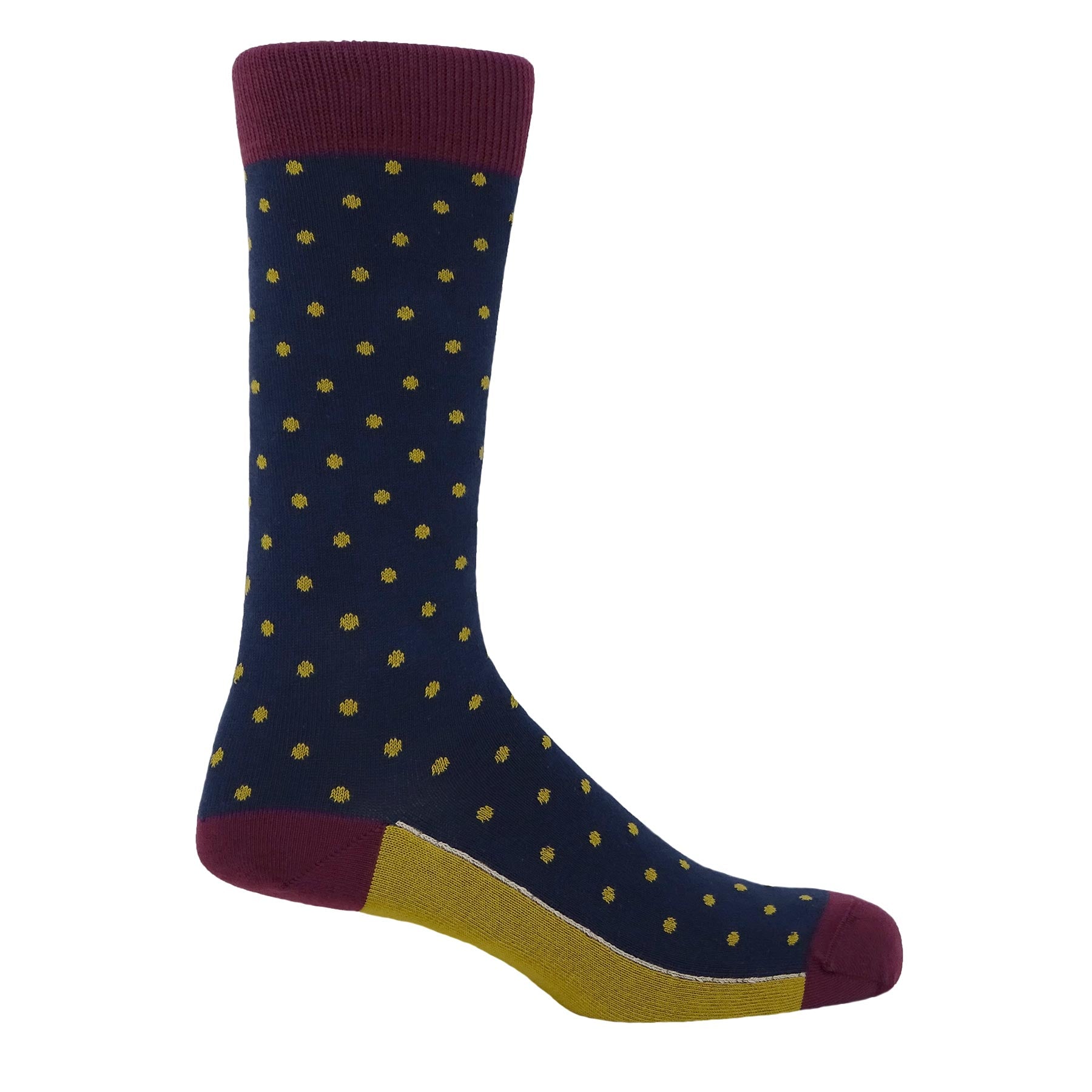Pin Polka Men's Socks - Denim by Peper Harow