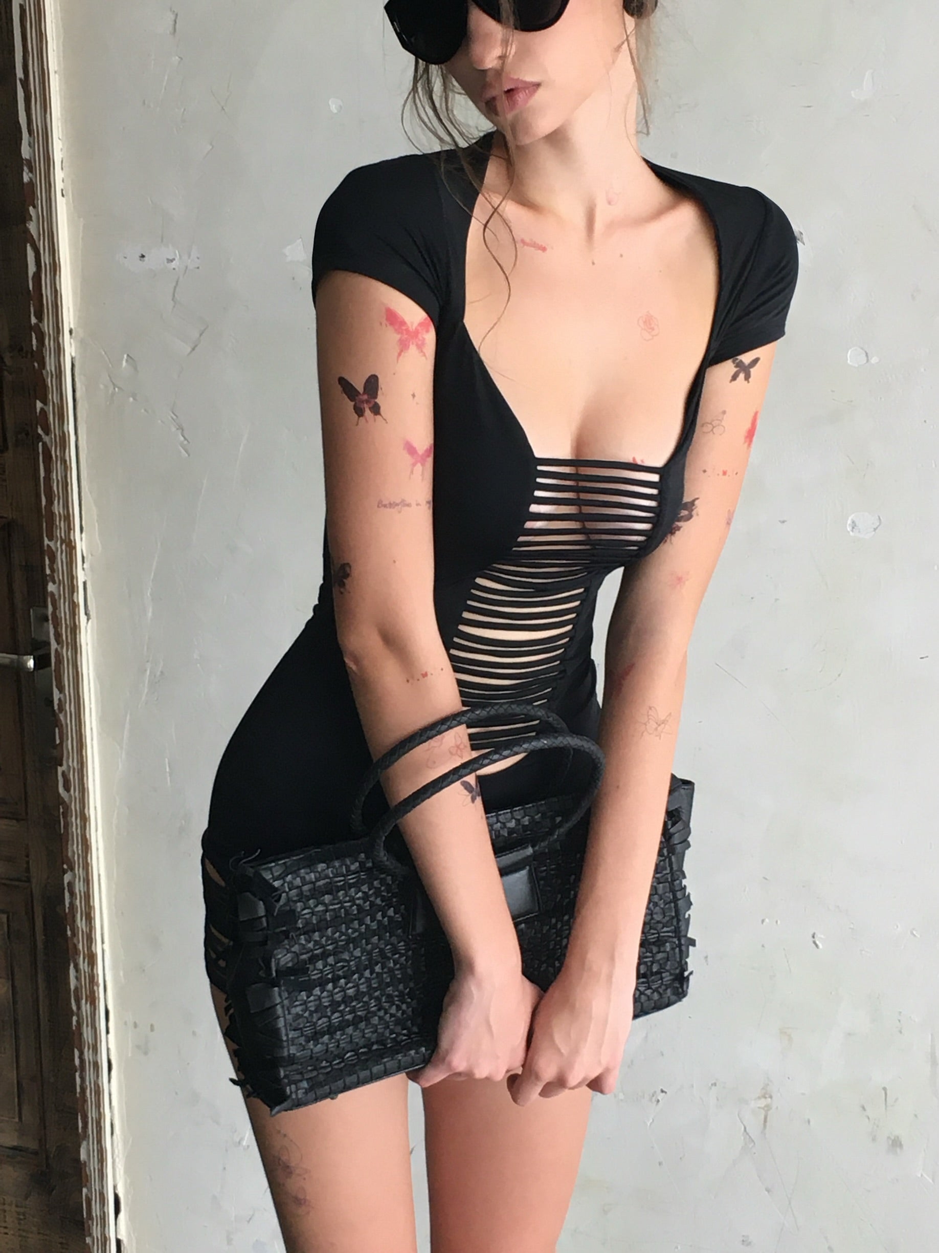 Black Cut-Out Mini Dress | Going Out Mini Dress | Gia Dress by After Five