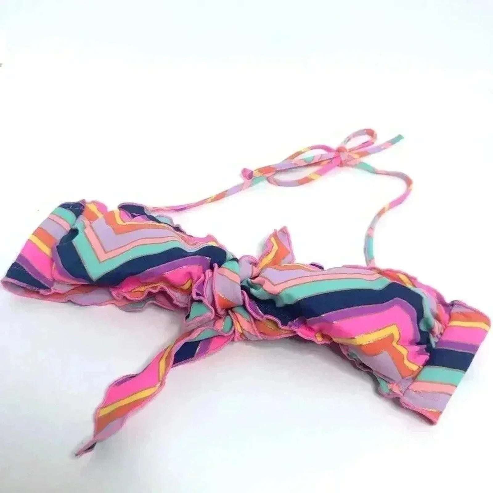 Victoria's Secret Multicolor Striped Tie Bikini by Hot Girl Secondhand
