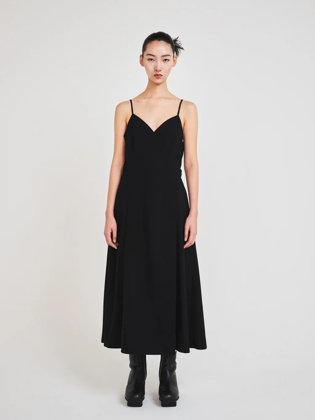 Wool wrap cami dress by ASATO