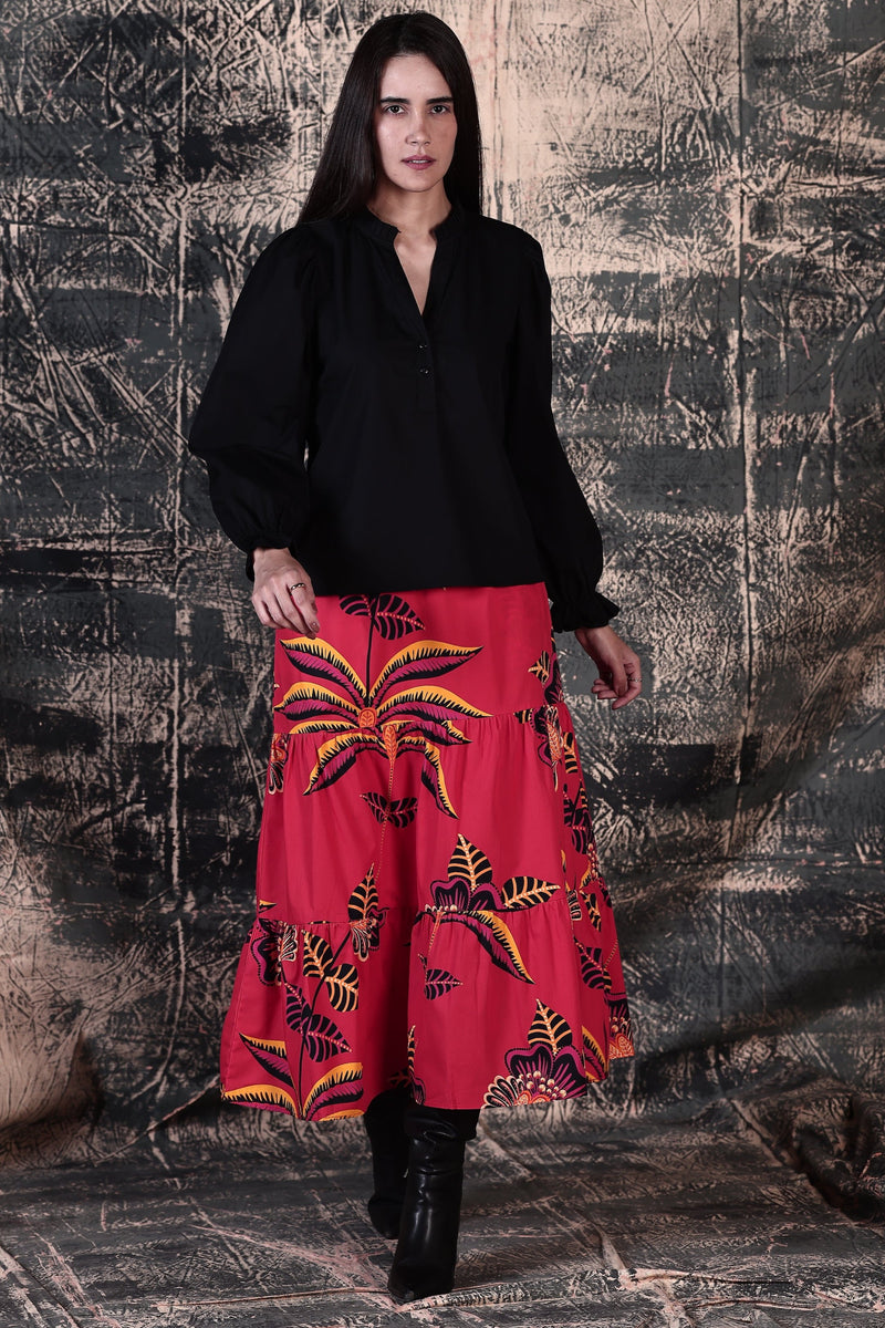 FLORAL BLAZE ADA SKIRT by Maude Vivante
