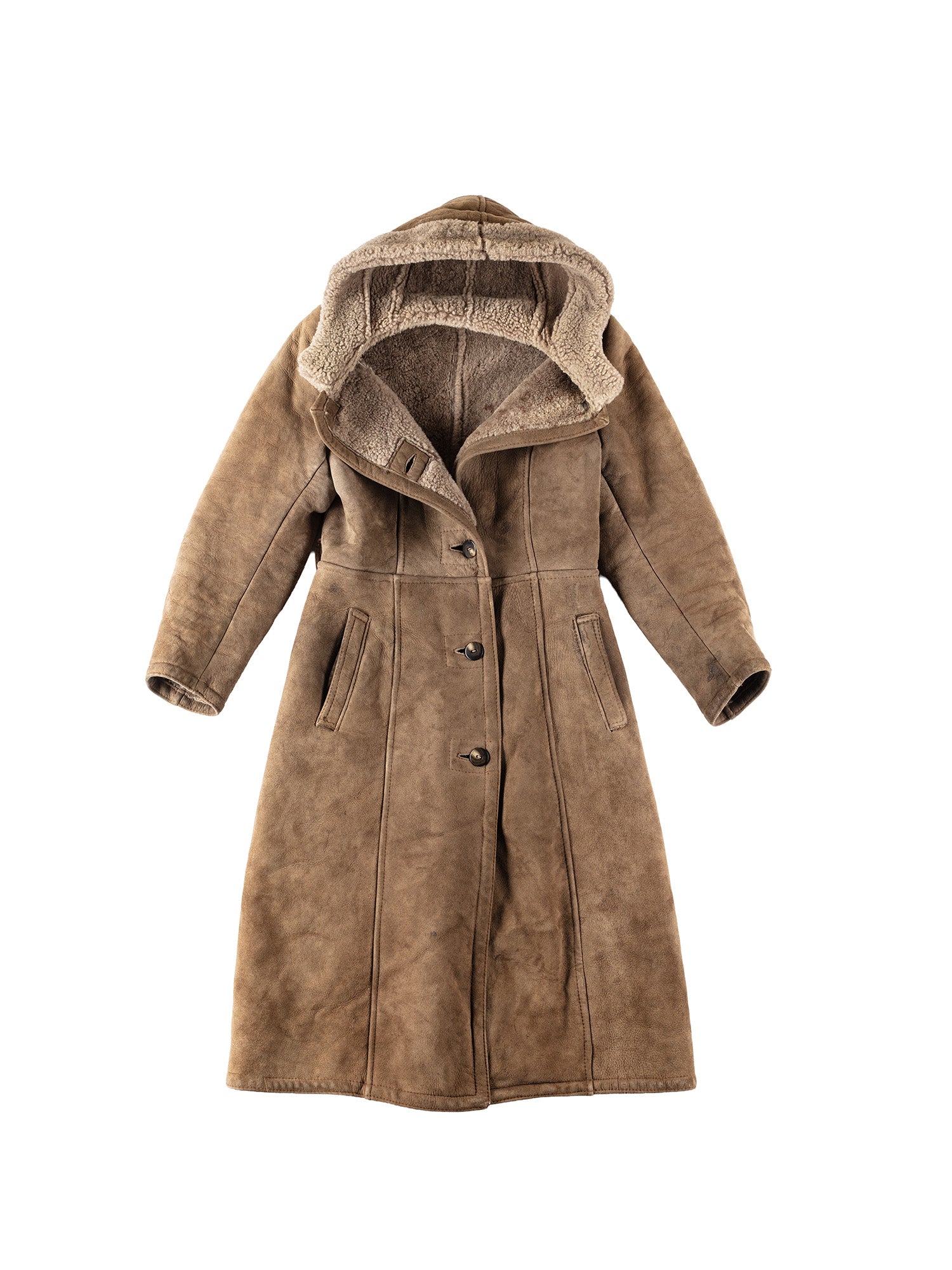 Vintage 70's Women Penny Lane Sheepskin Coat in Beige by Northern Grip