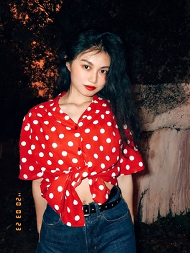 Vintage Red Polka Dot Shirt – Nanjun Vintage by Land Decora